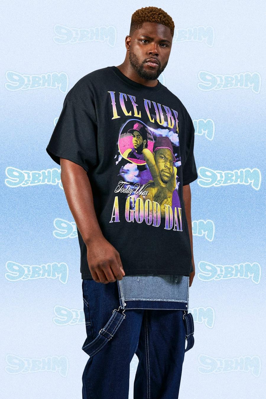 Camiseta Plus vintage con estampado de Ice Cube, Black nero image number 1