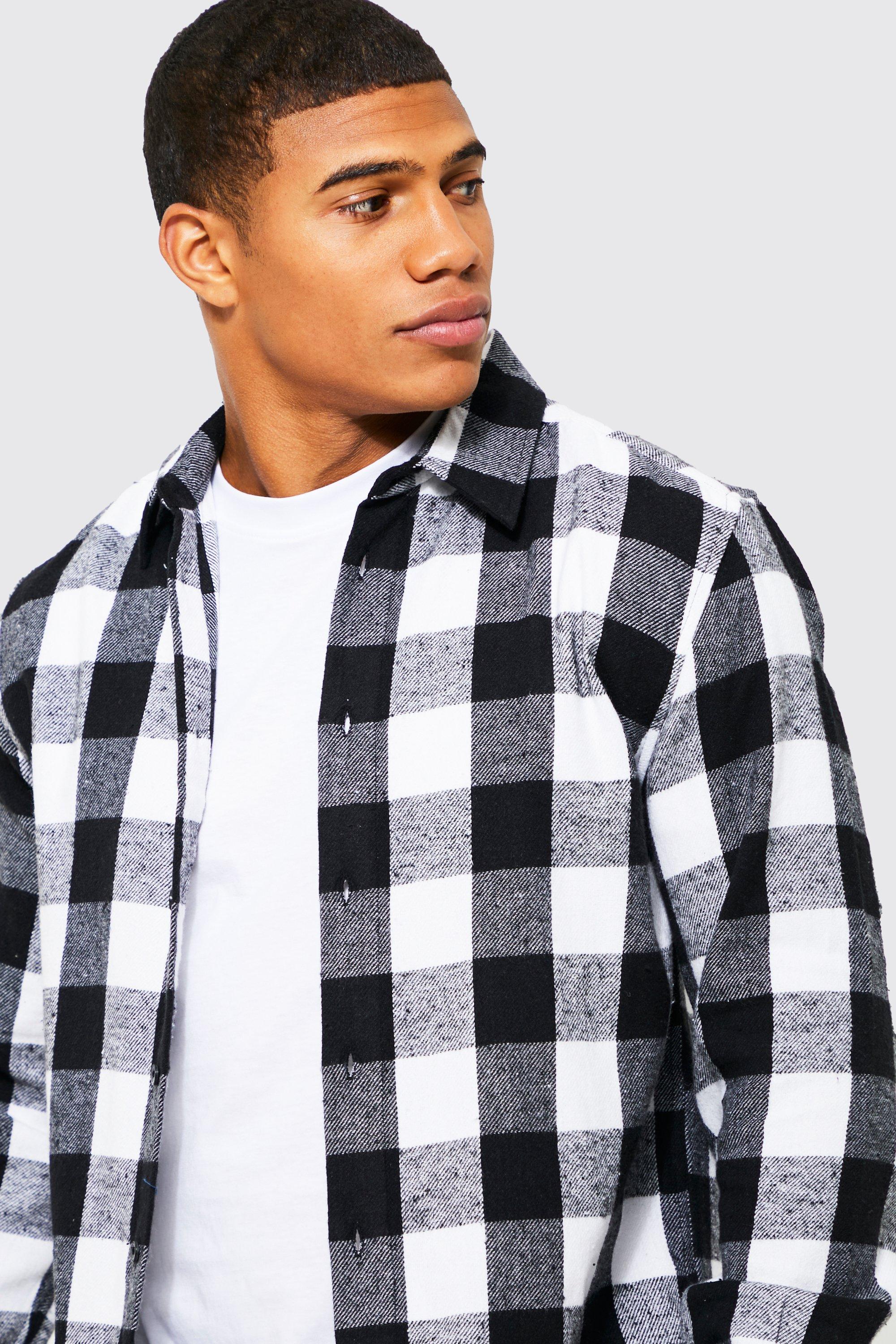 Plus Long Sleeve Buffalo Check Shirt