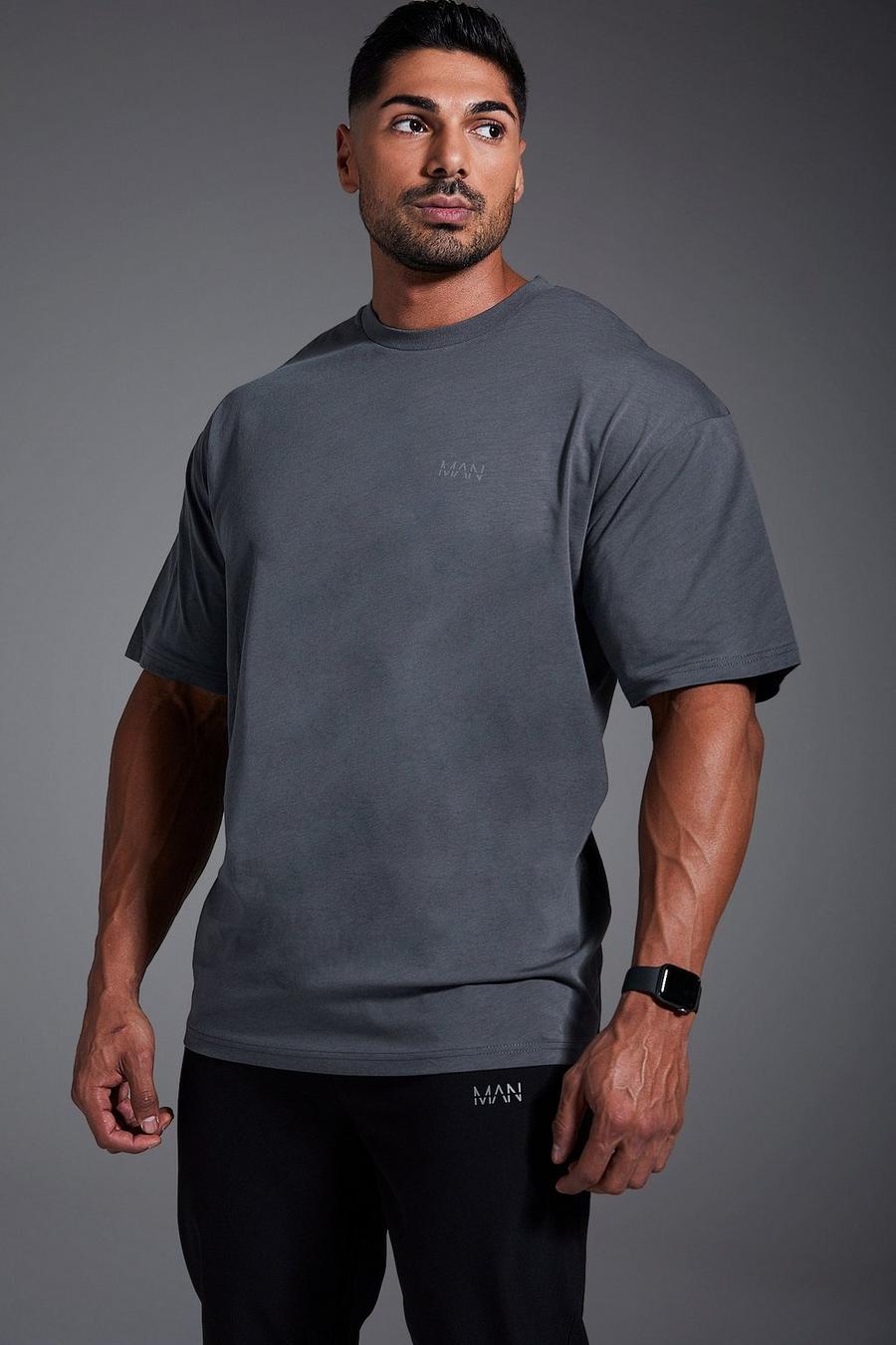 MAN Active x Andrei - T-shirt oversize, Charcoal grey