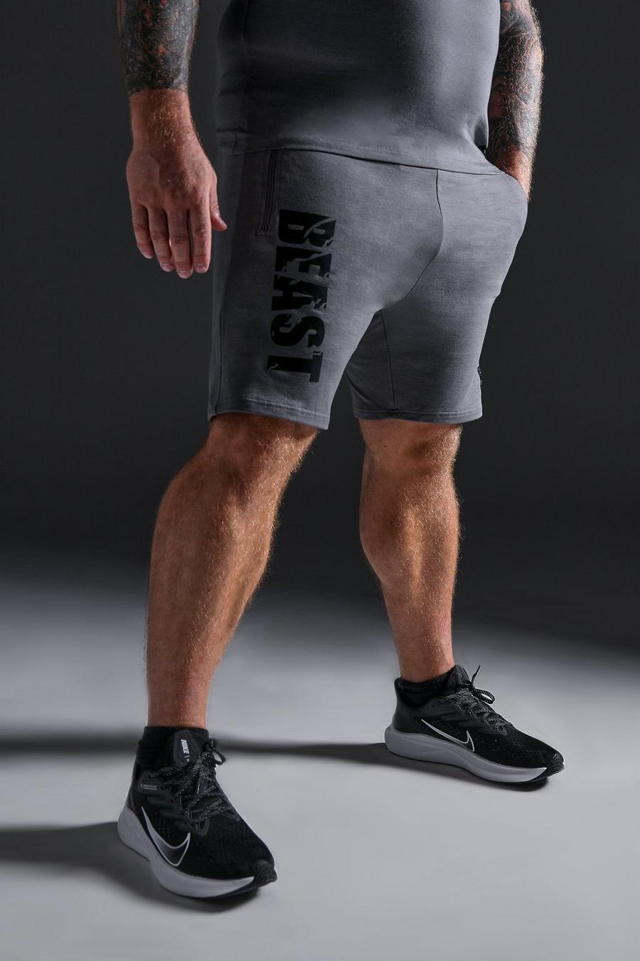 Charcoal Man Active X Beast Fitness Shorts image number 1