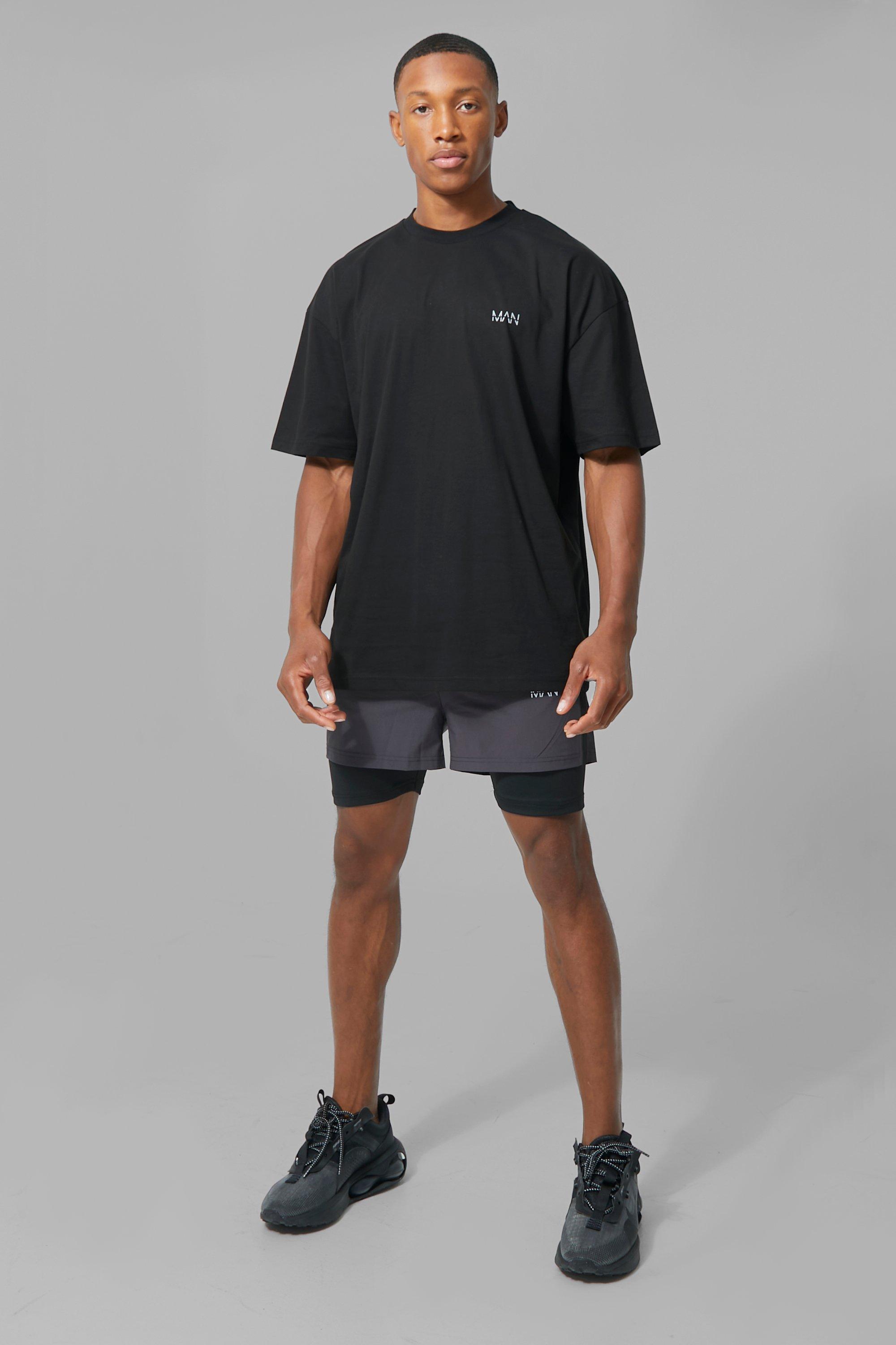 Man Active Gym 2 In 1 Shorts