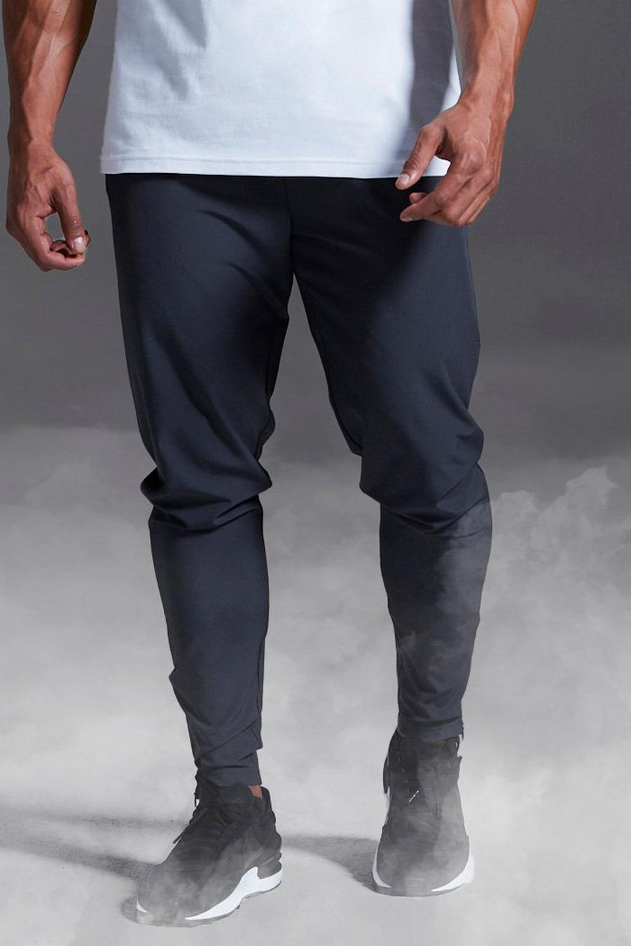 Pantalón deportivo MAN Active x Andrei elástico para el gimnasio, Charcoal grigio