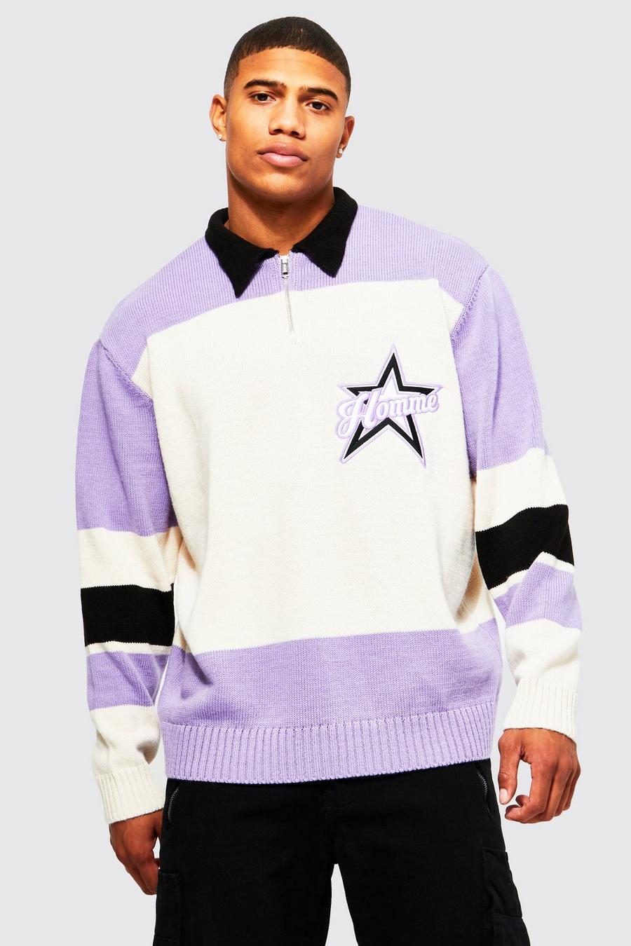 Ecru Star Homme Colourblock Polo  image number 1