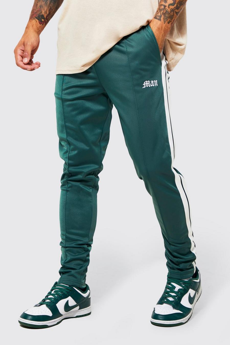 Pantalón deportivo de tejido por urdimbre con cinta, Forest verde