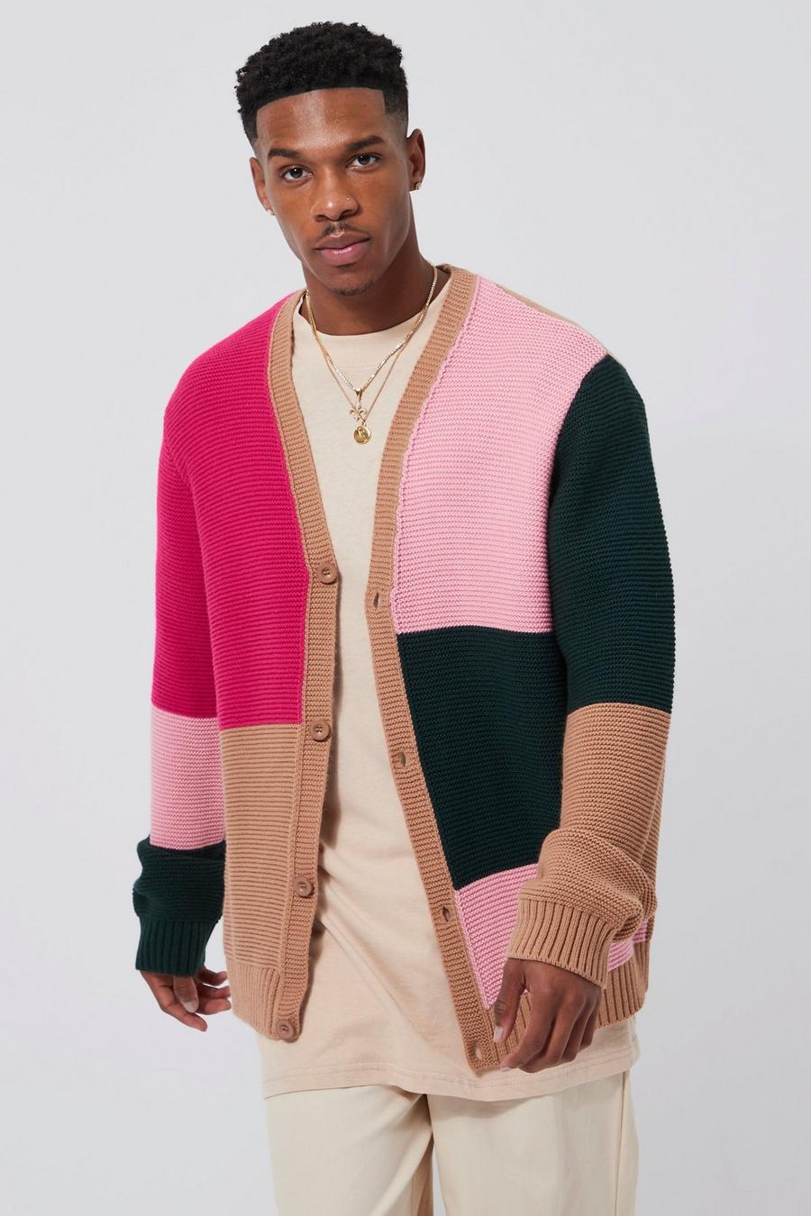 Mixed Patchwork Textured Cardigan | boohoo USA Mixed Patchwork Textured Cardigan | boohoo USA