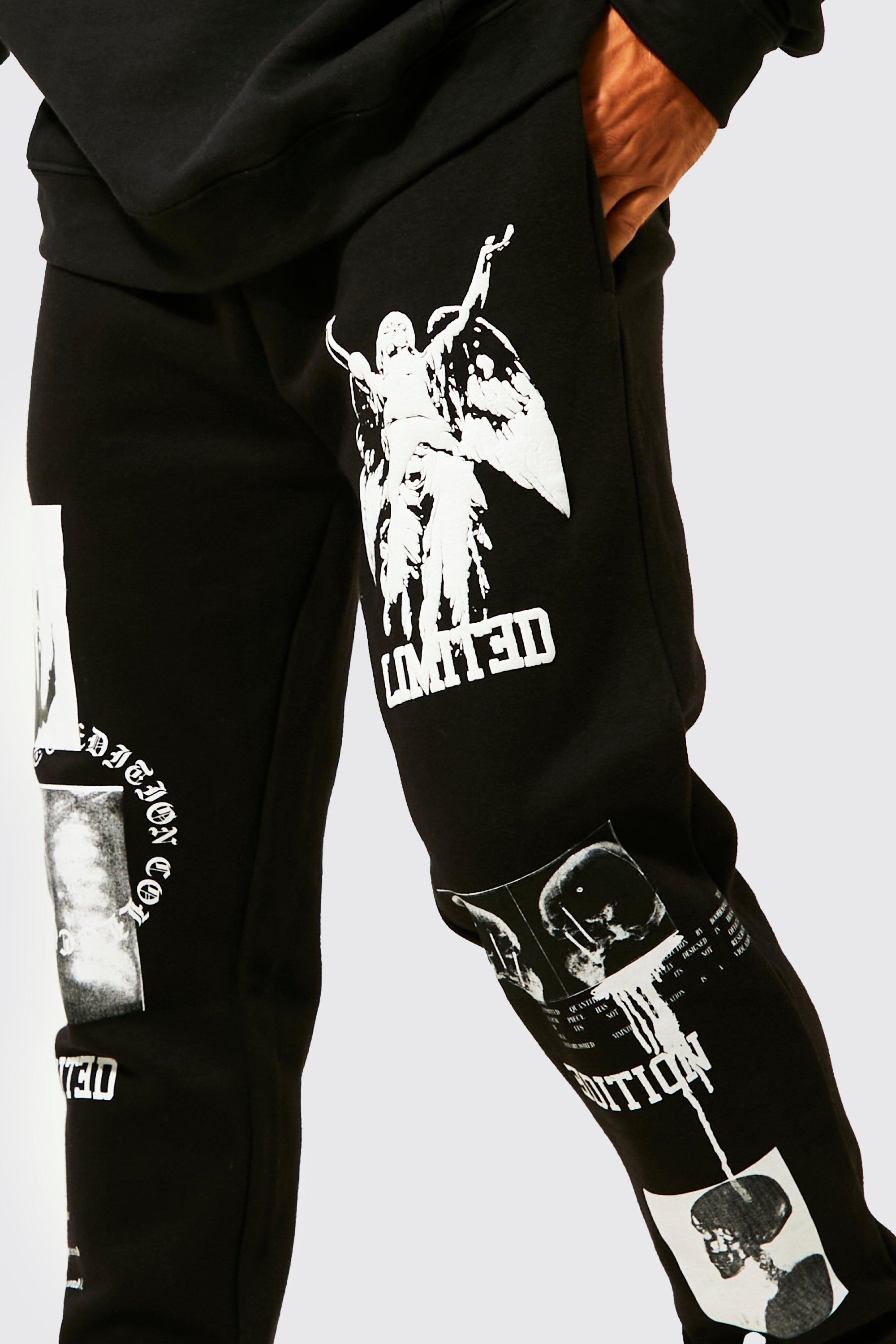 Regular Fit Multi Graphic Joggers