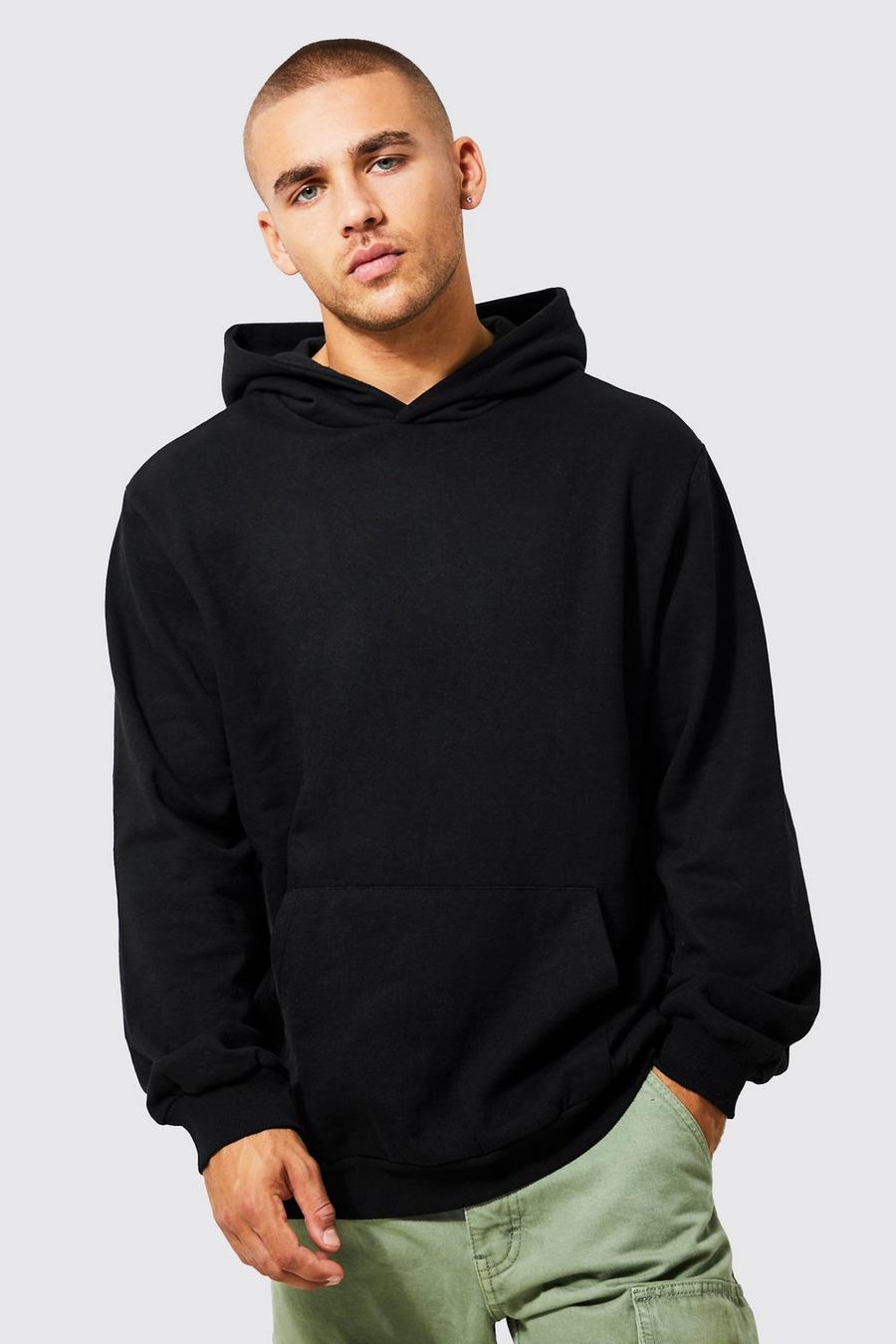 Black svart Basic hoodie