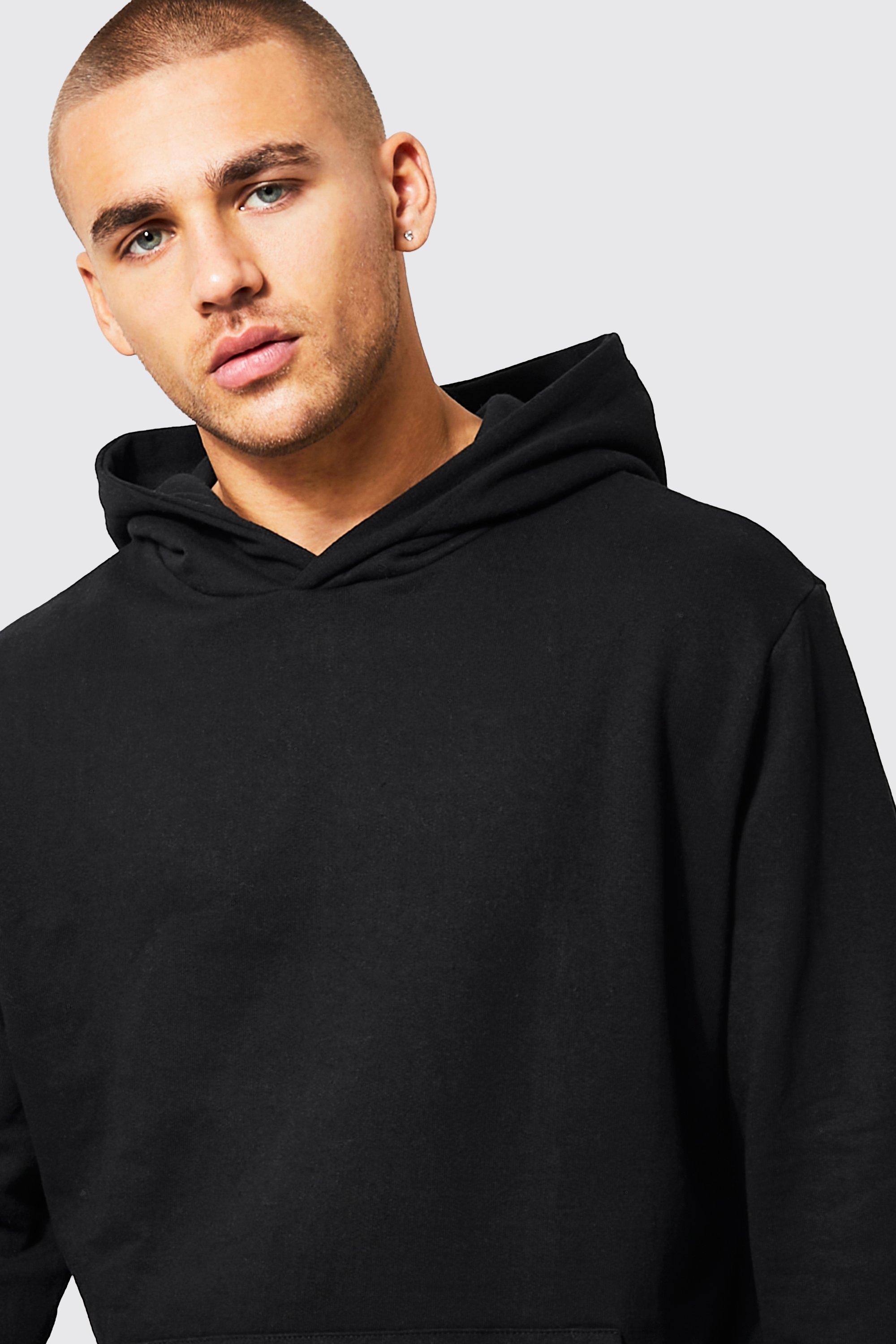 Boohoo man cheap black hoodie