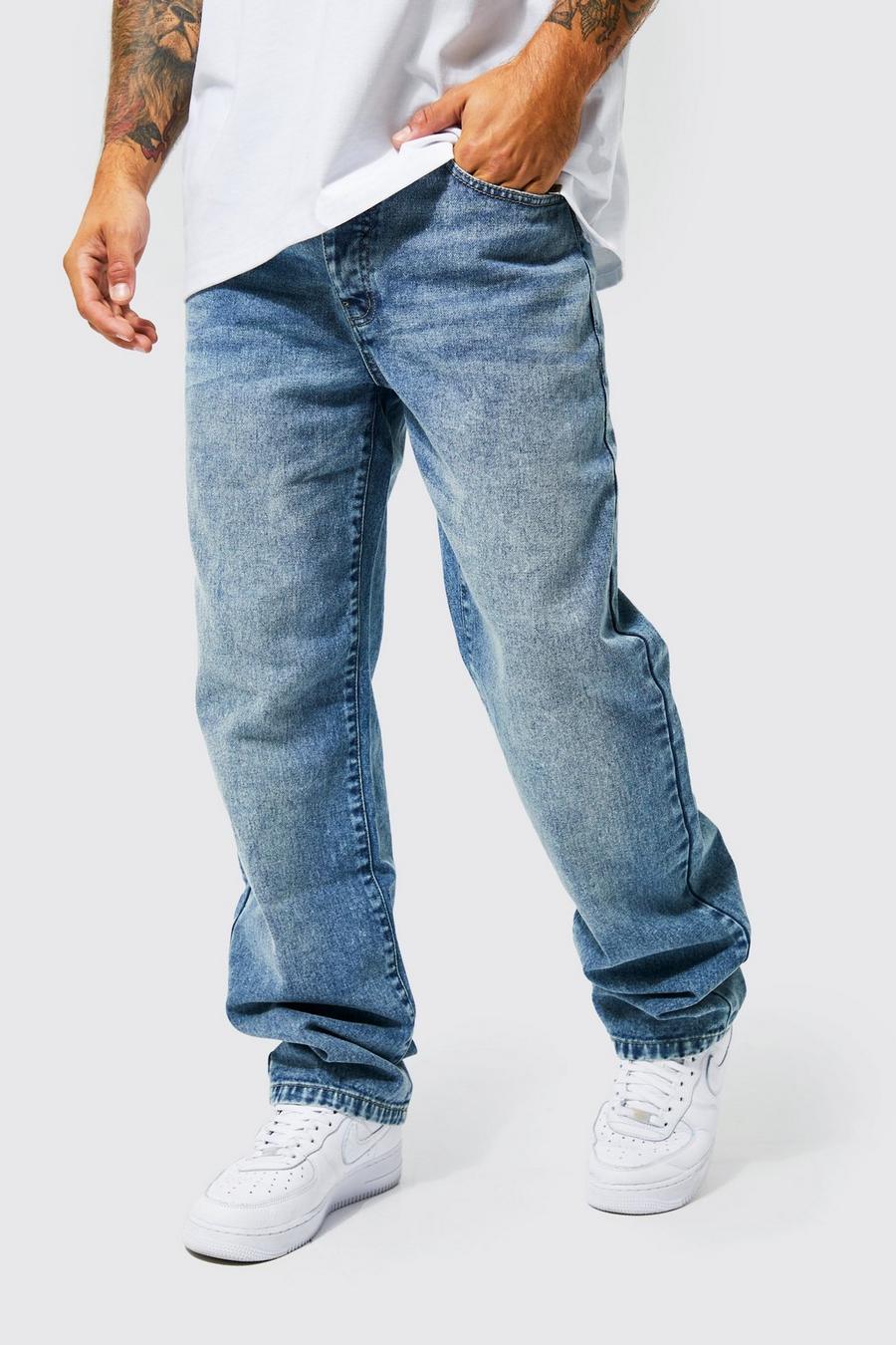Jeans rilassati in denim rigido, Vintage blue image number 1