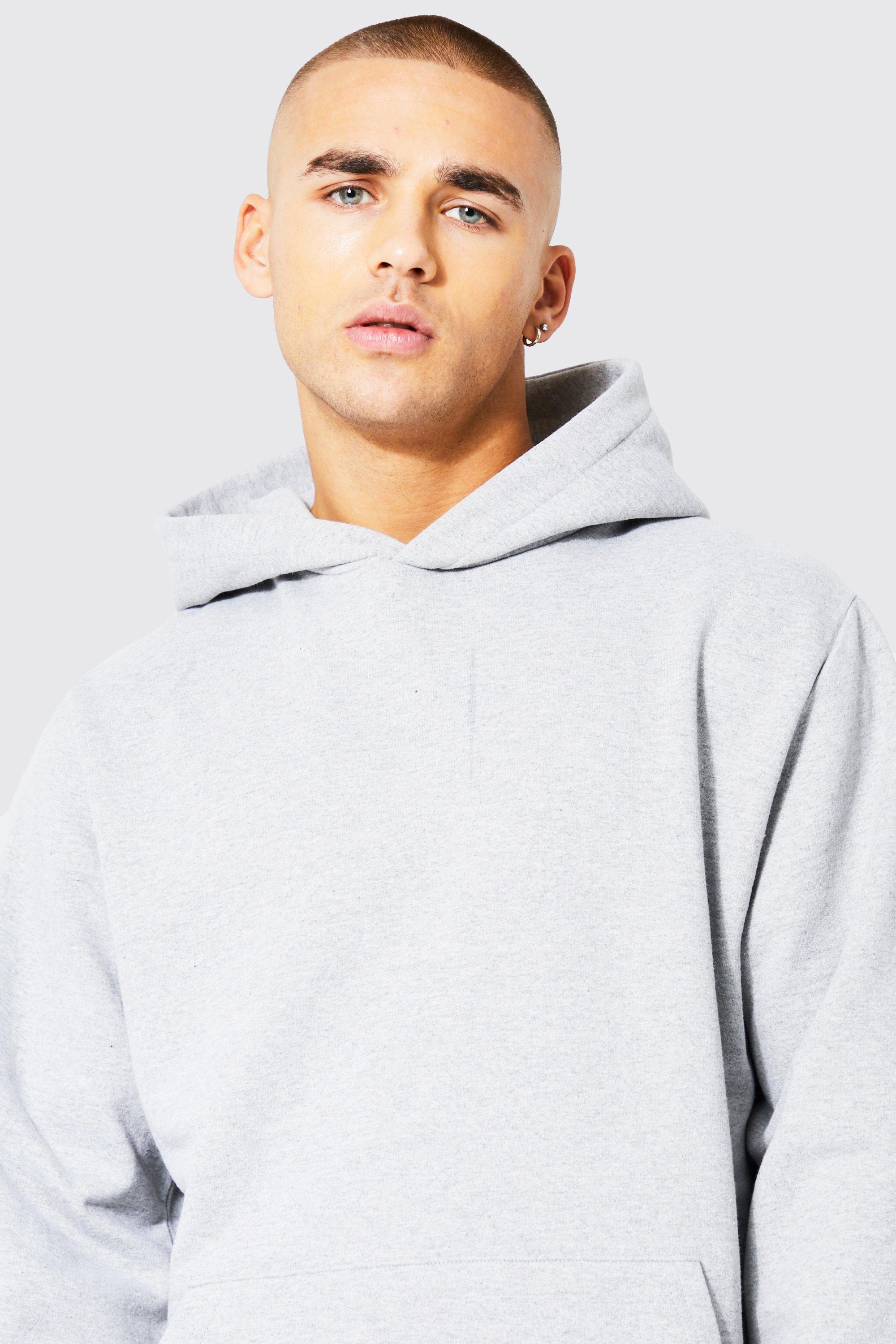 grey hoodie boohoo