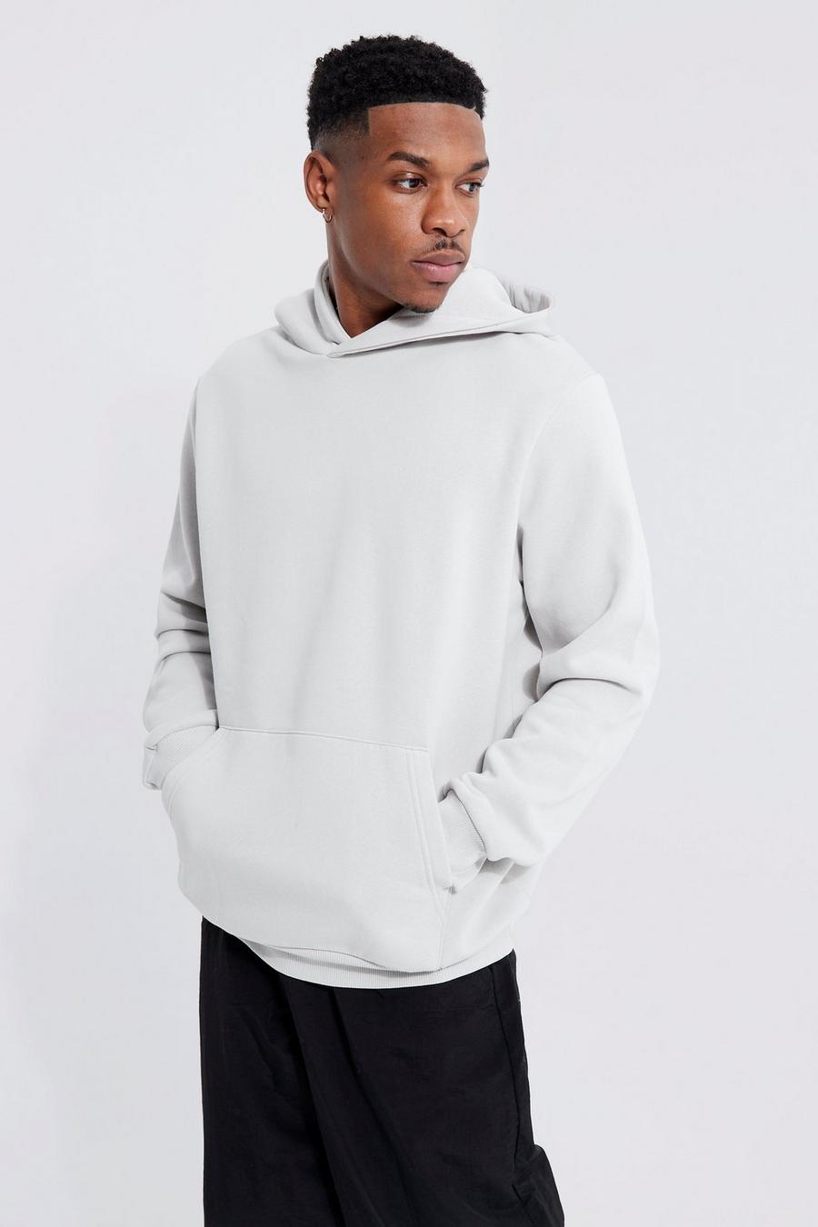 Light grey Basic Over The Head Hoodie image number 1