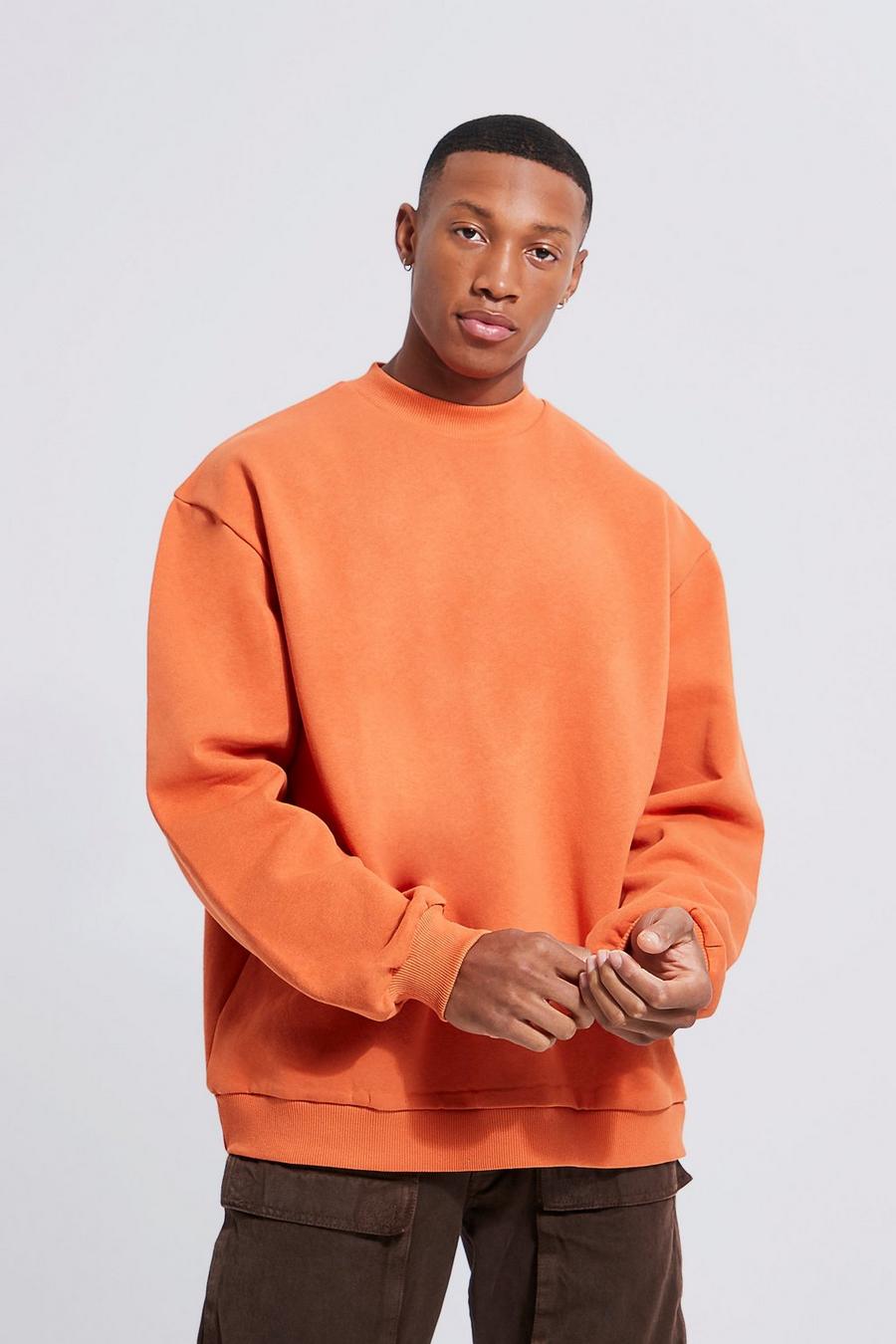 Burnt orange Oversized Extended Neck Sweatshirt image number 1