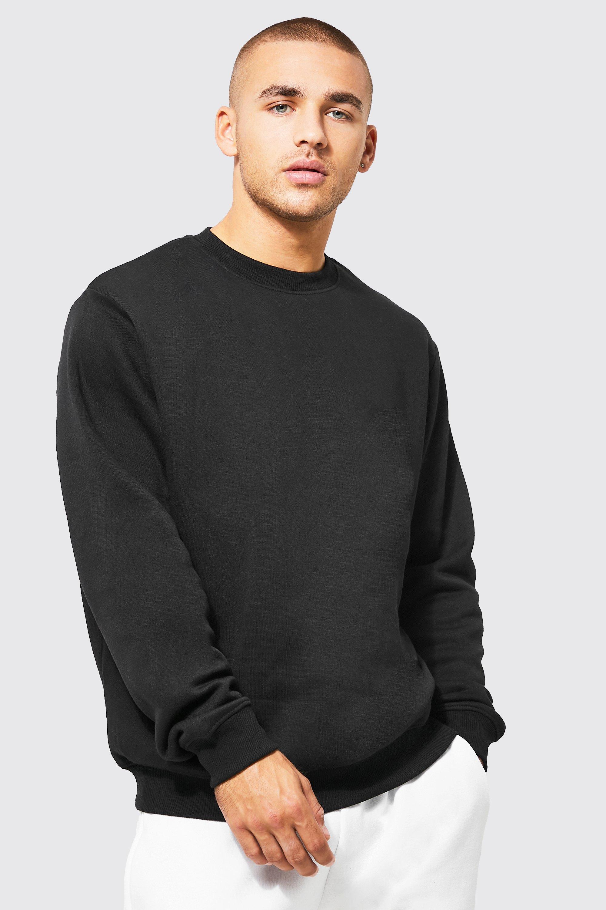 Basic Crew Neck Sweatshirt | Boohoo UK