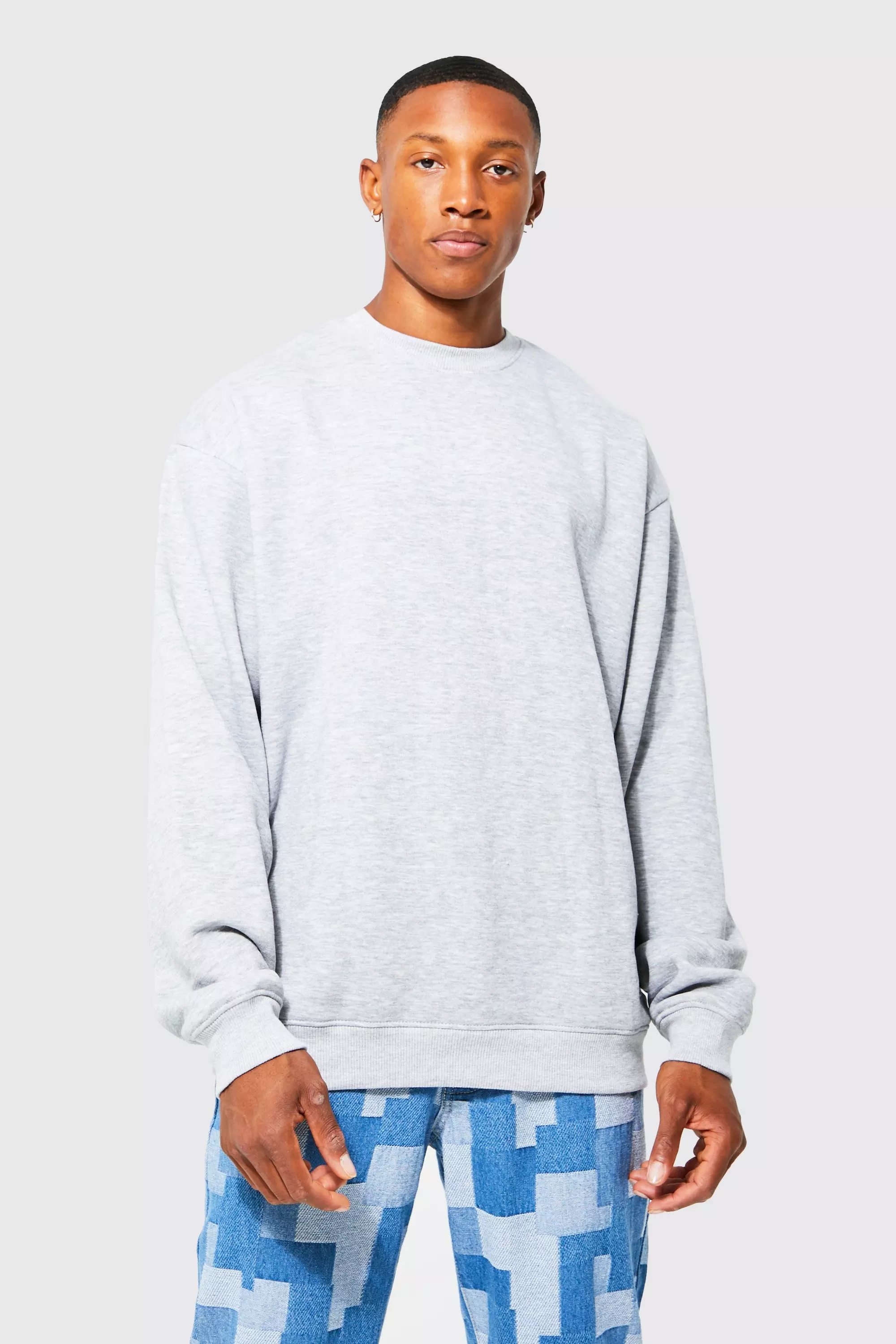 Basic Oversized Crew Neck Sweatshirt