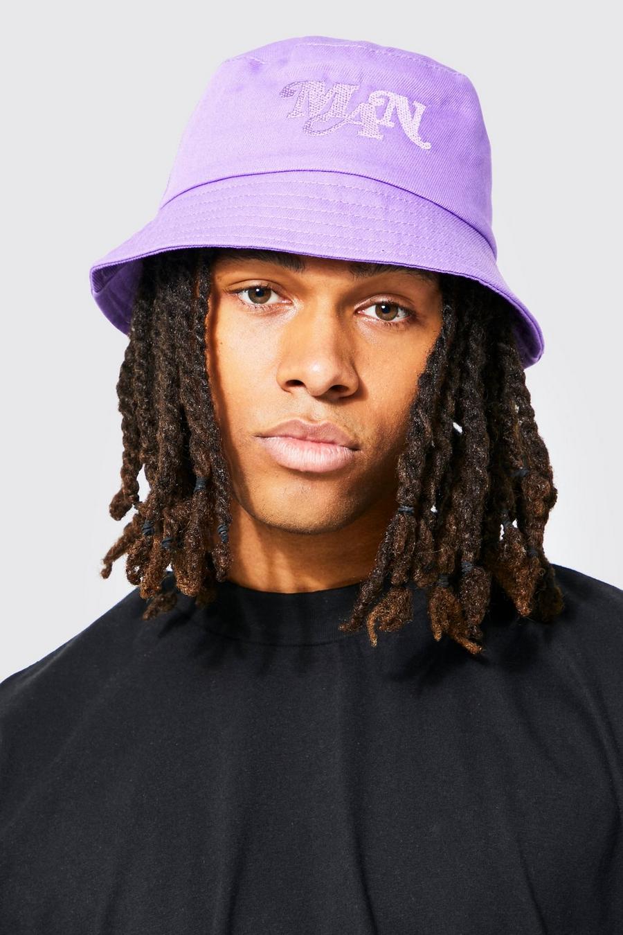 Lilac violet Man Embroidered Bucket Hat image number 1
