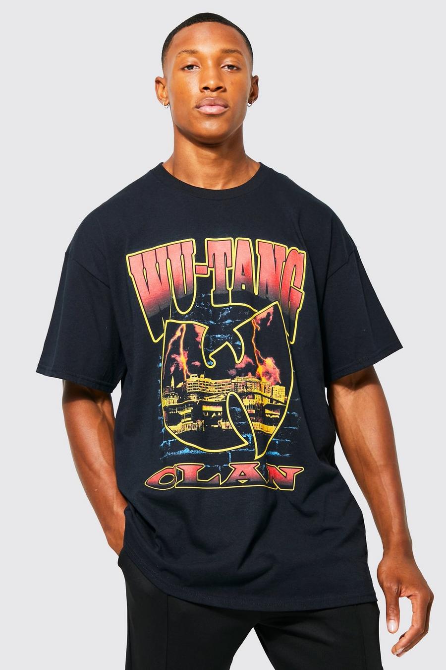 Black Oversized Wu-tang Acid License T-shirt image number 1