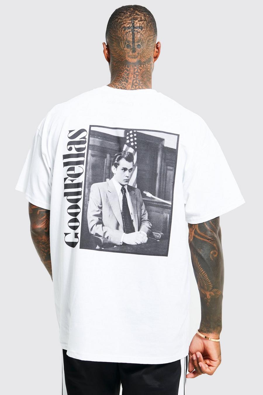 White Oversized Goodfellas License T-shirt image number 1