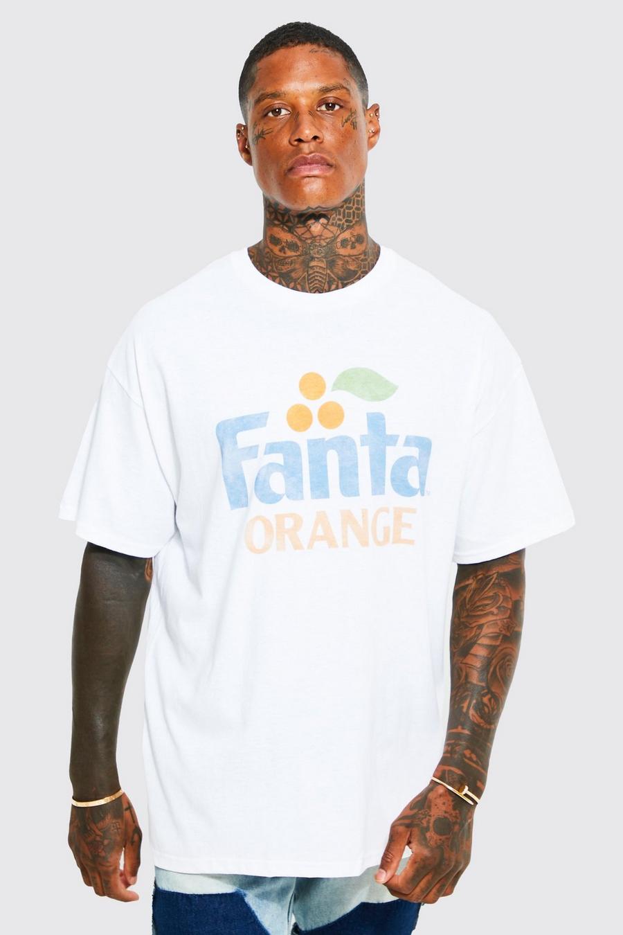 White Oversized Fanta License T-shirt image number 1
