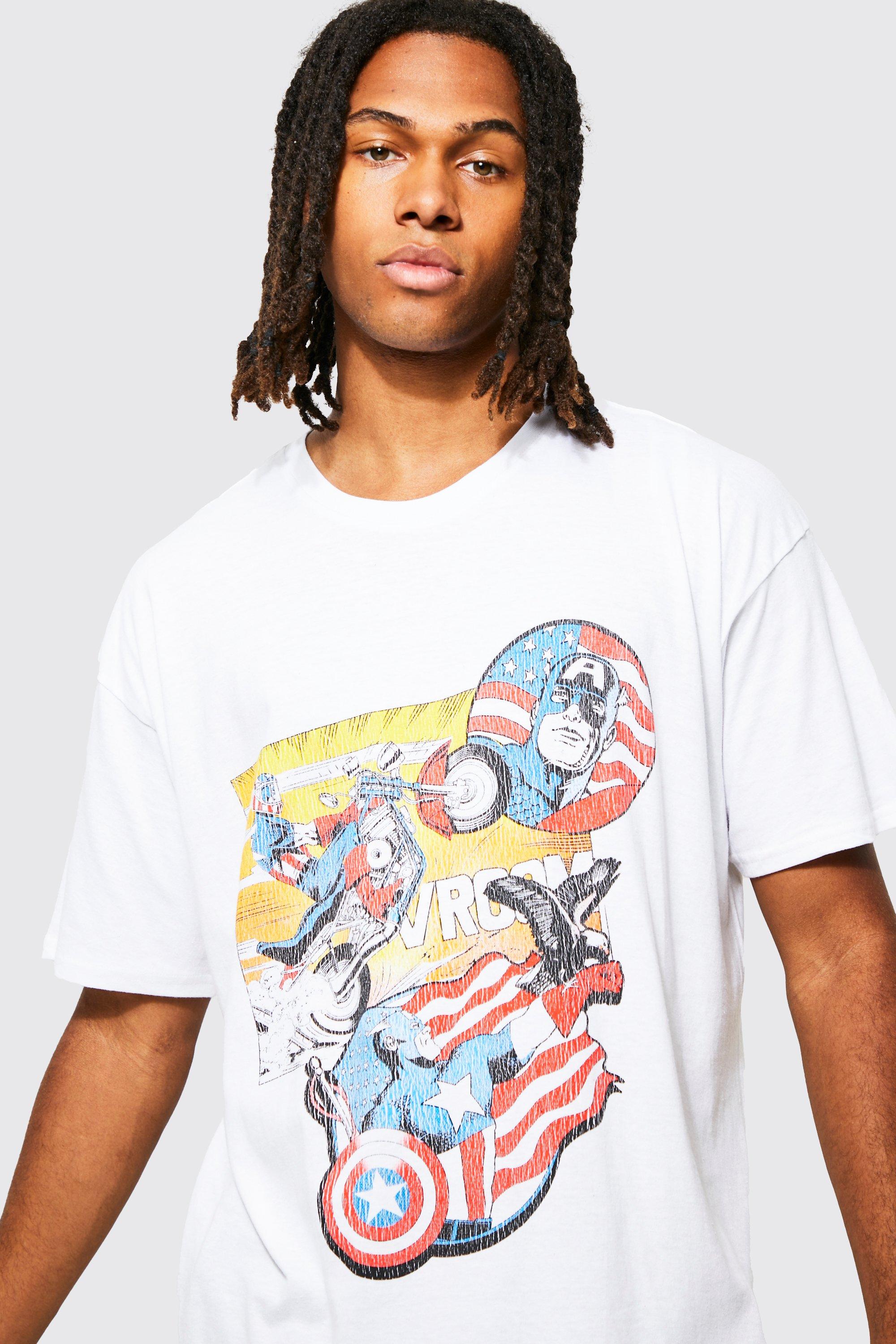 captain america t shirt white