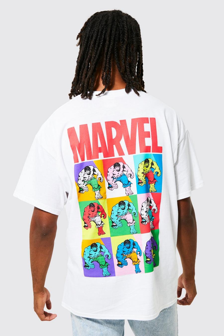 T-shirt oversize à imprimé Hulk, White image number 1