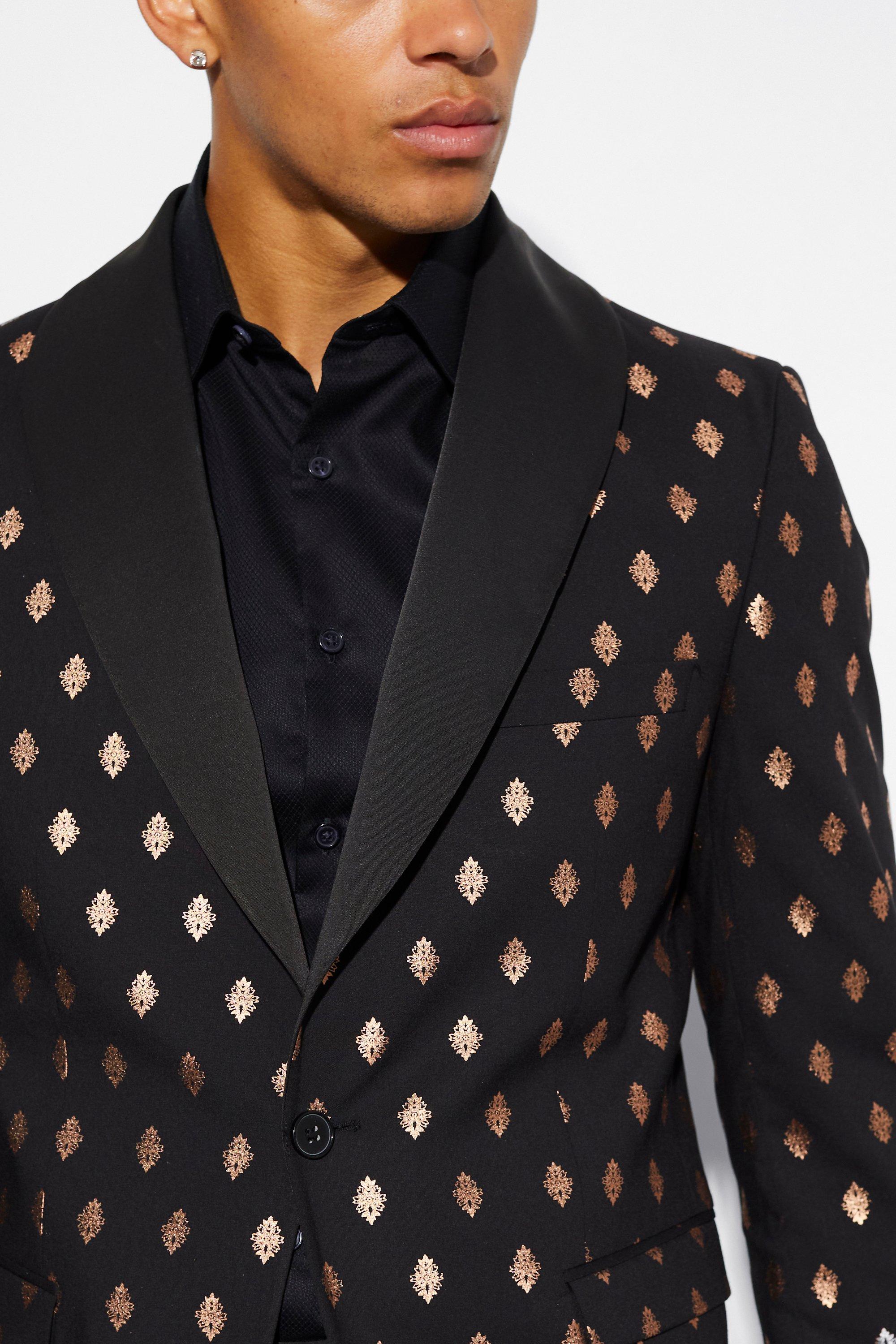 Slim Fit Gold Blazer