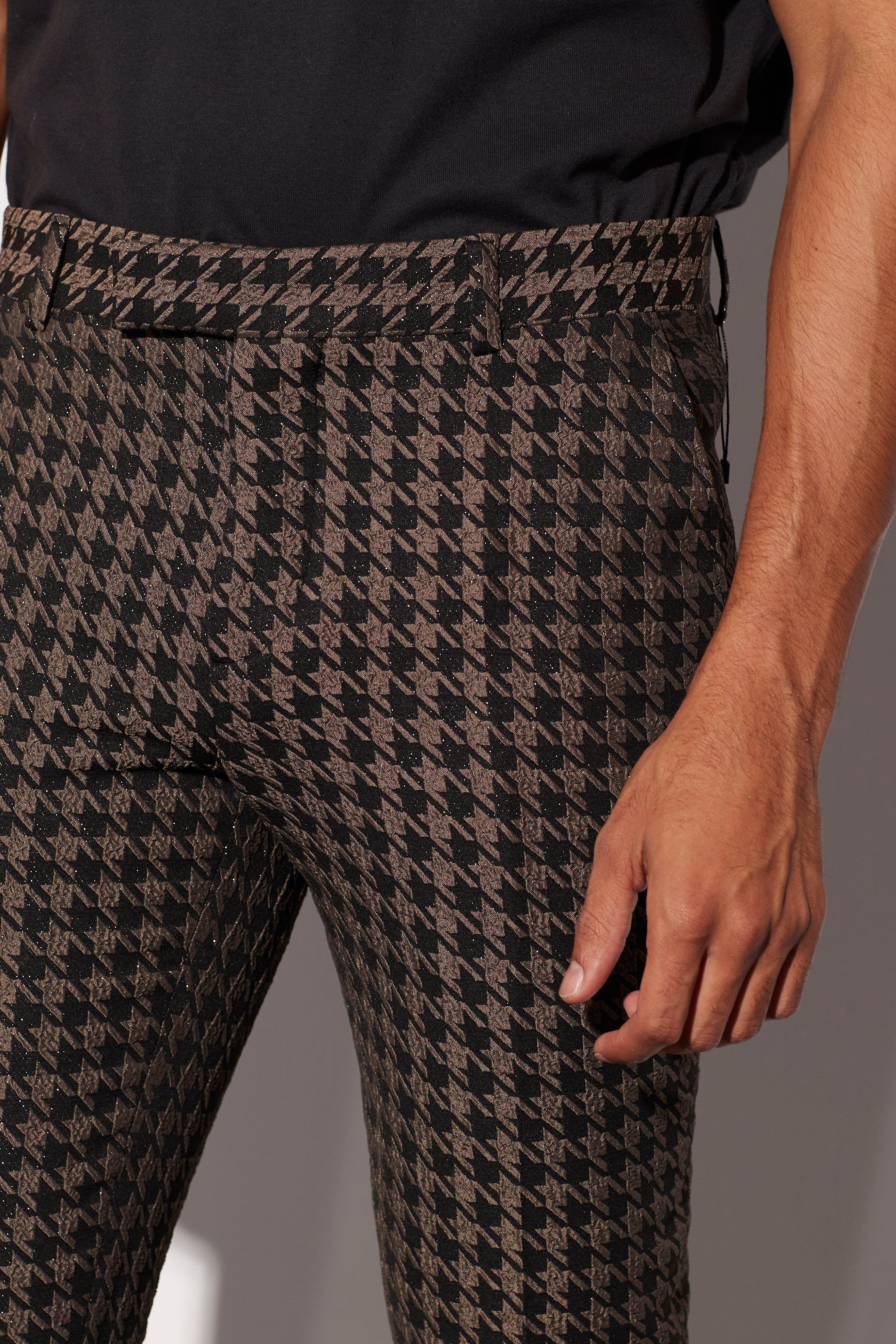 Pantalon motif pied 2025 de poule homme