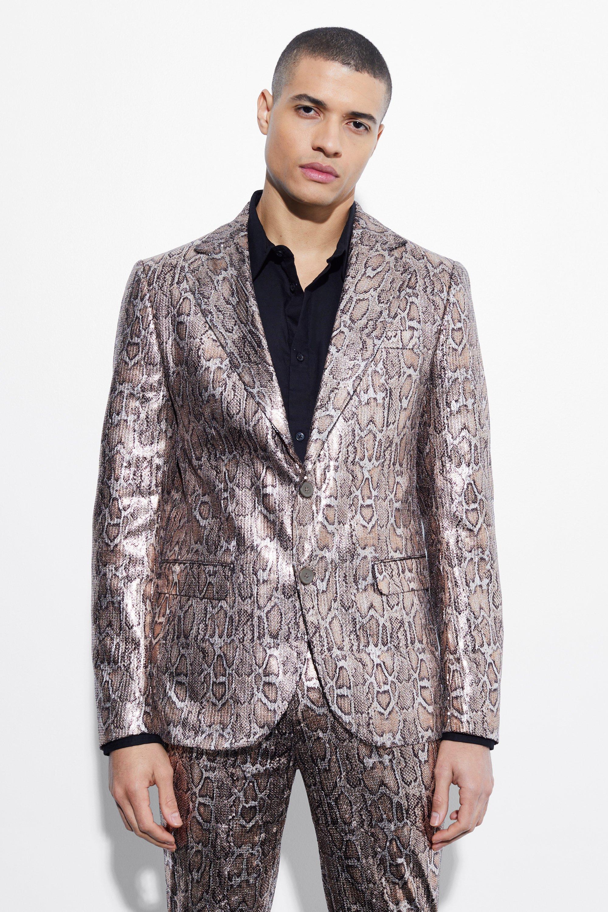 Men's silver sequin on sale jacket