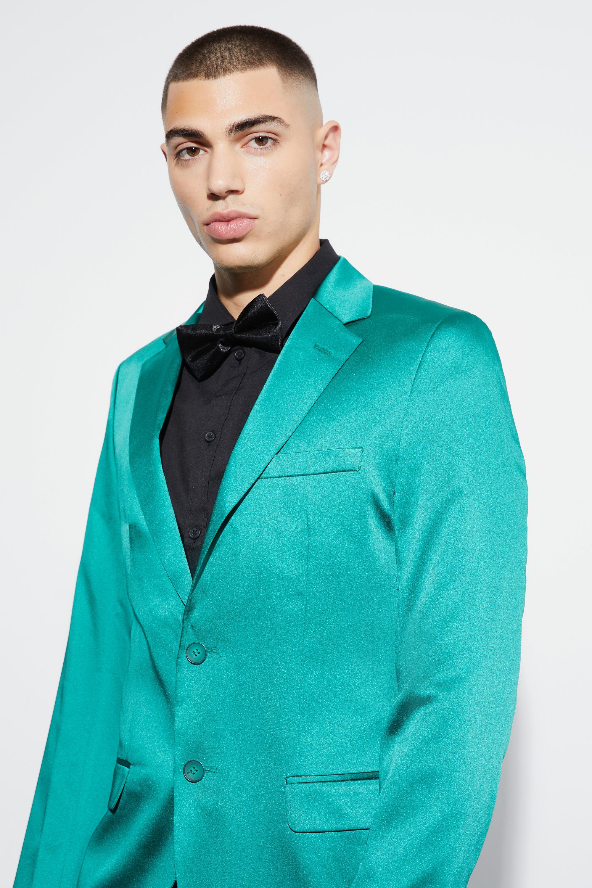 Green on sale skinny suit