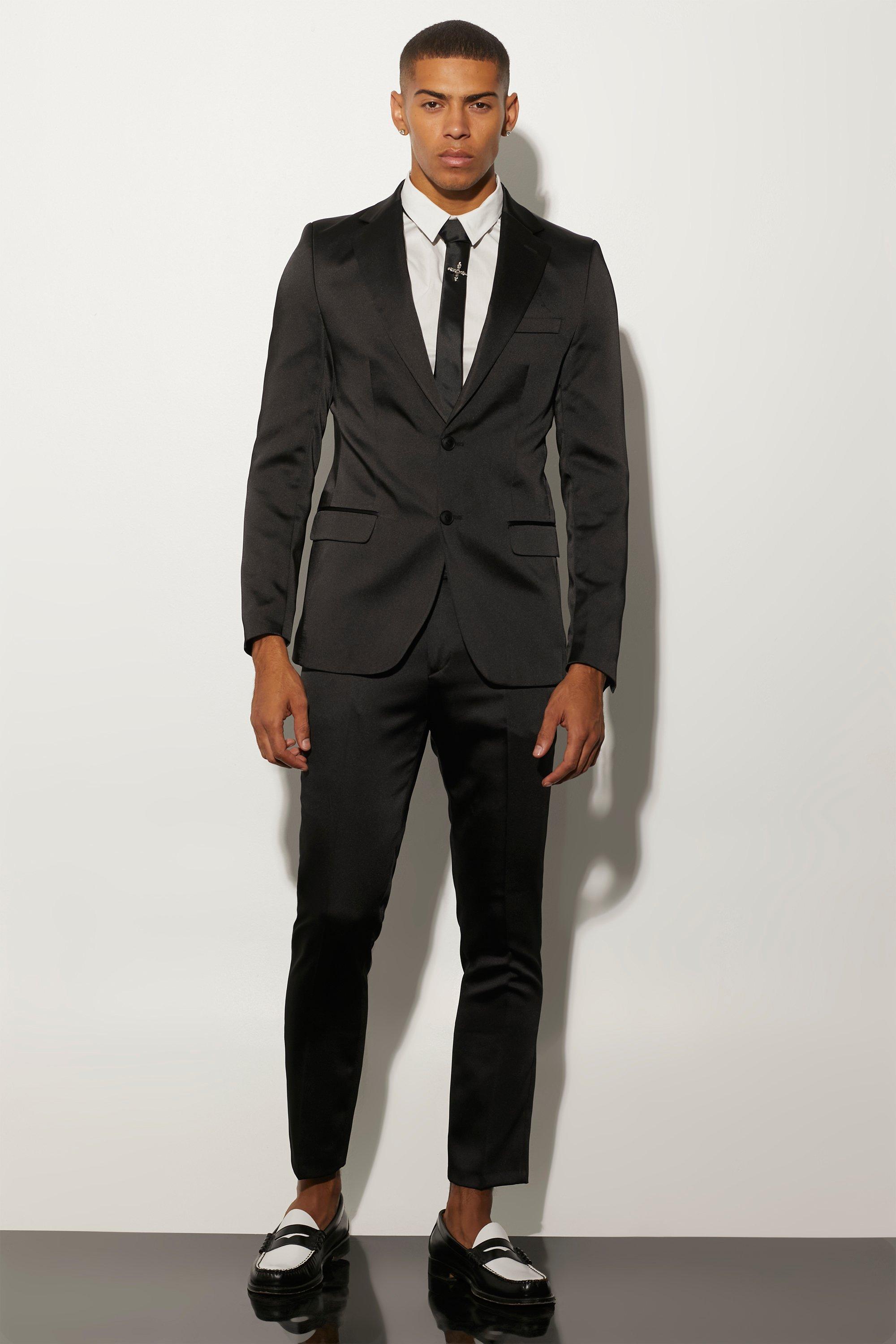 Black skinny clearance fit suit jacket