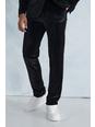 Black Skinny Velour Crop Suit Trousers