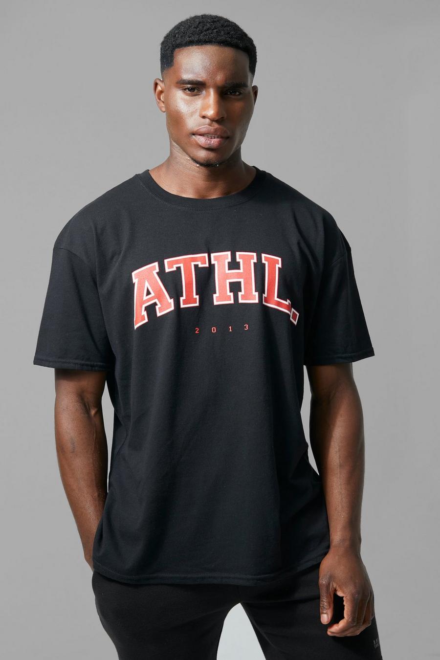 Black Man Active Gym Oversized Athletic T-shirt