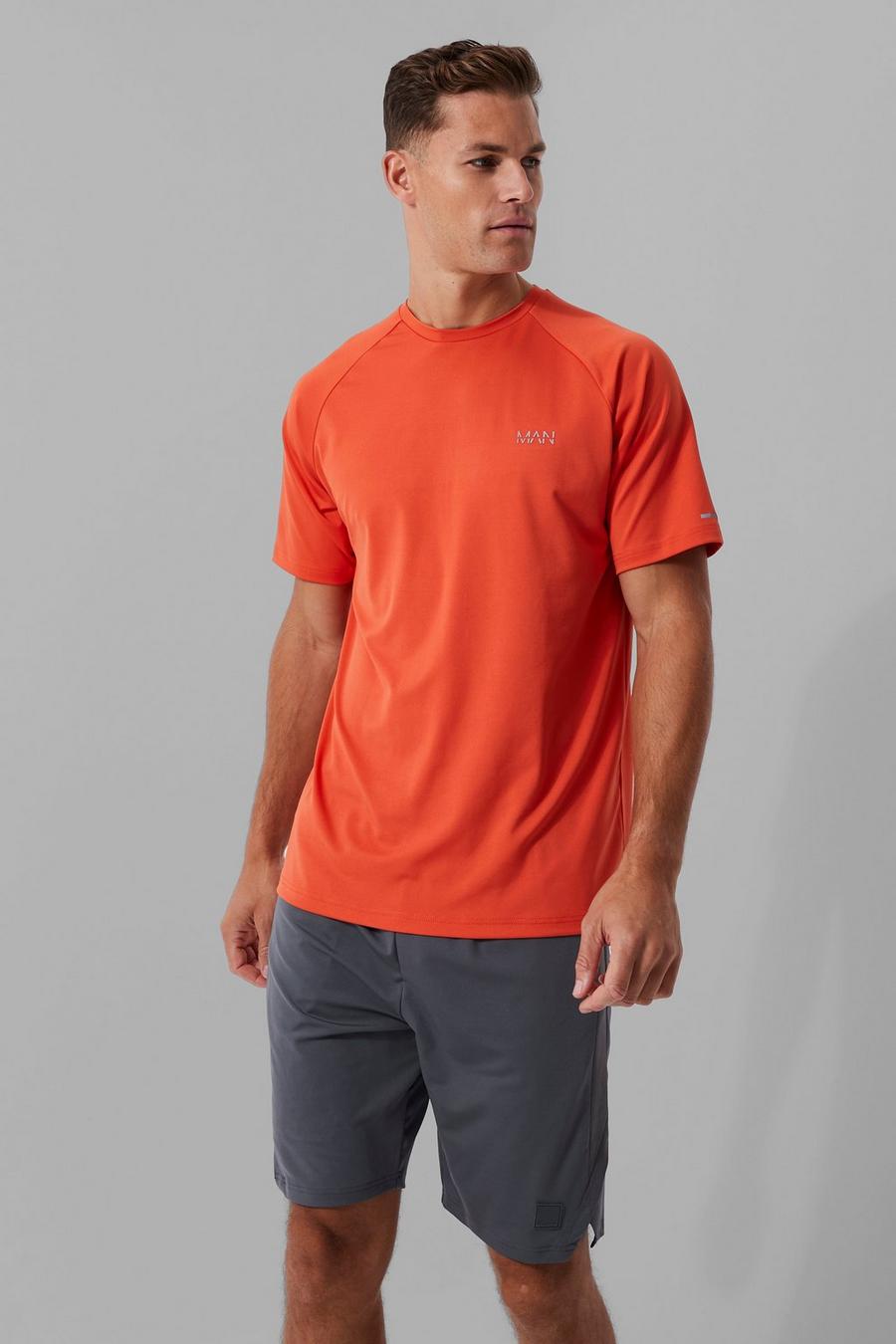 Camiseta Tall MAN Active deportiva de ranglán, Orange naranja