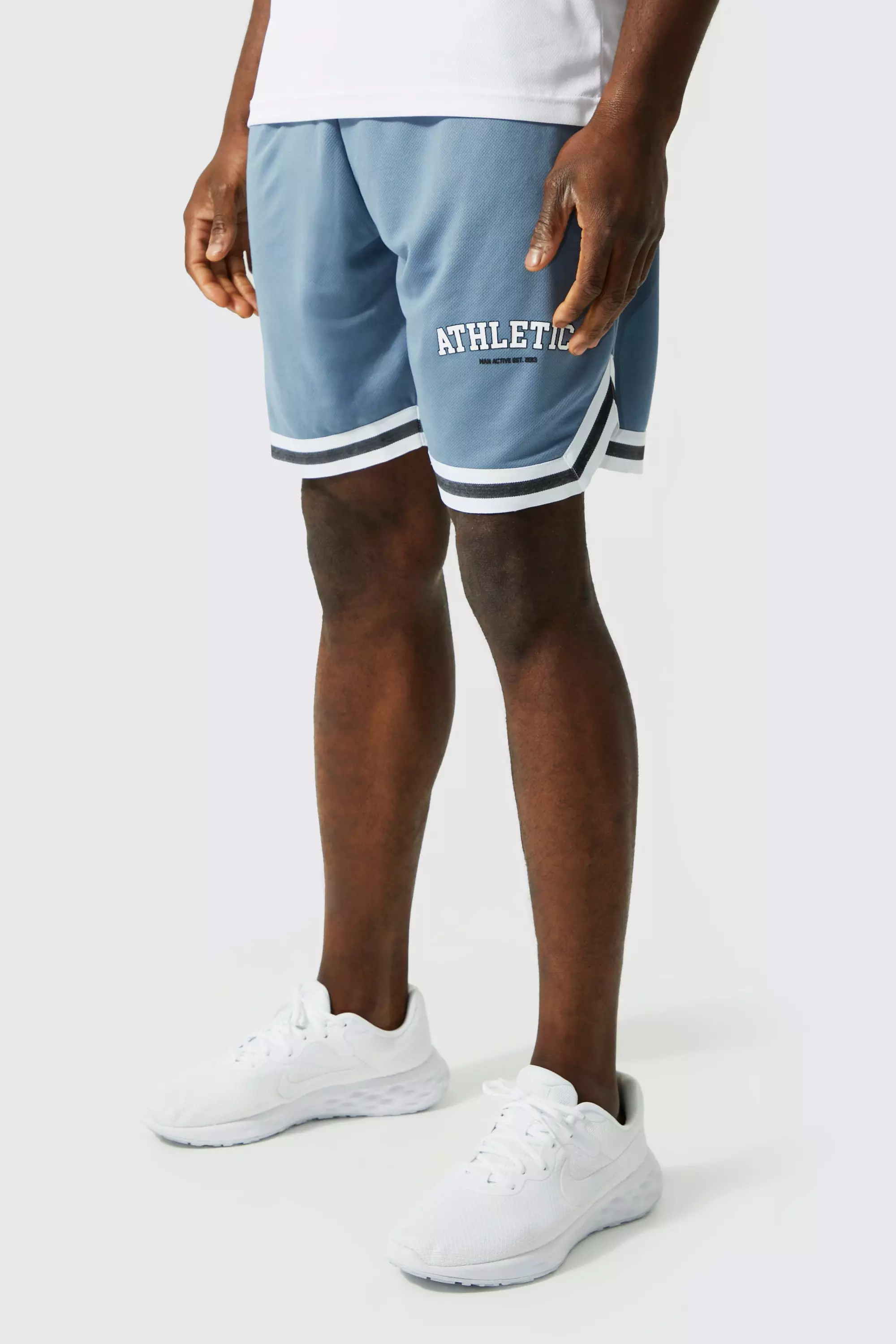 Dusty blue Man Active Mesh Training Short alternative image