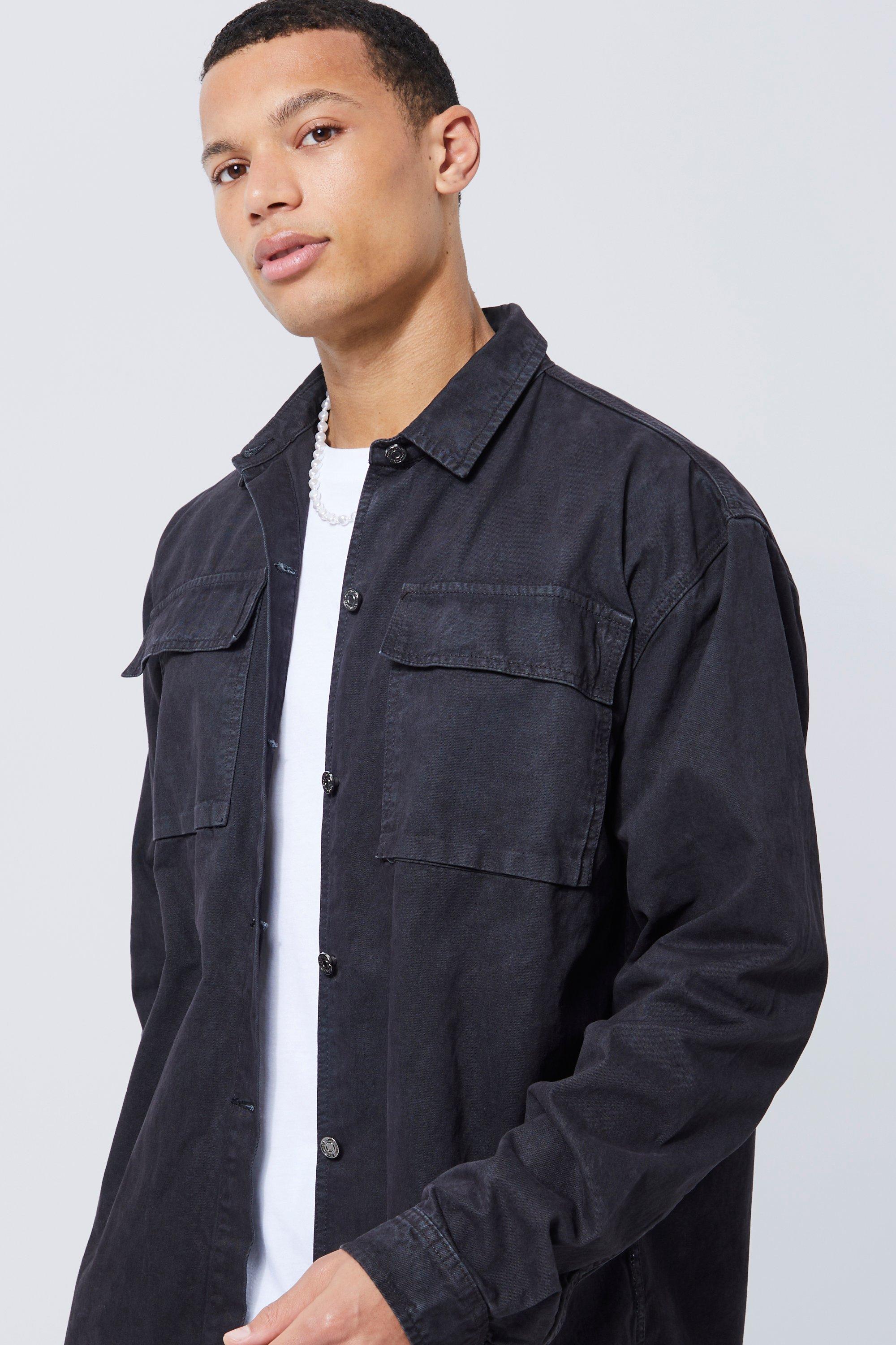 Tall denim hot sale shirt