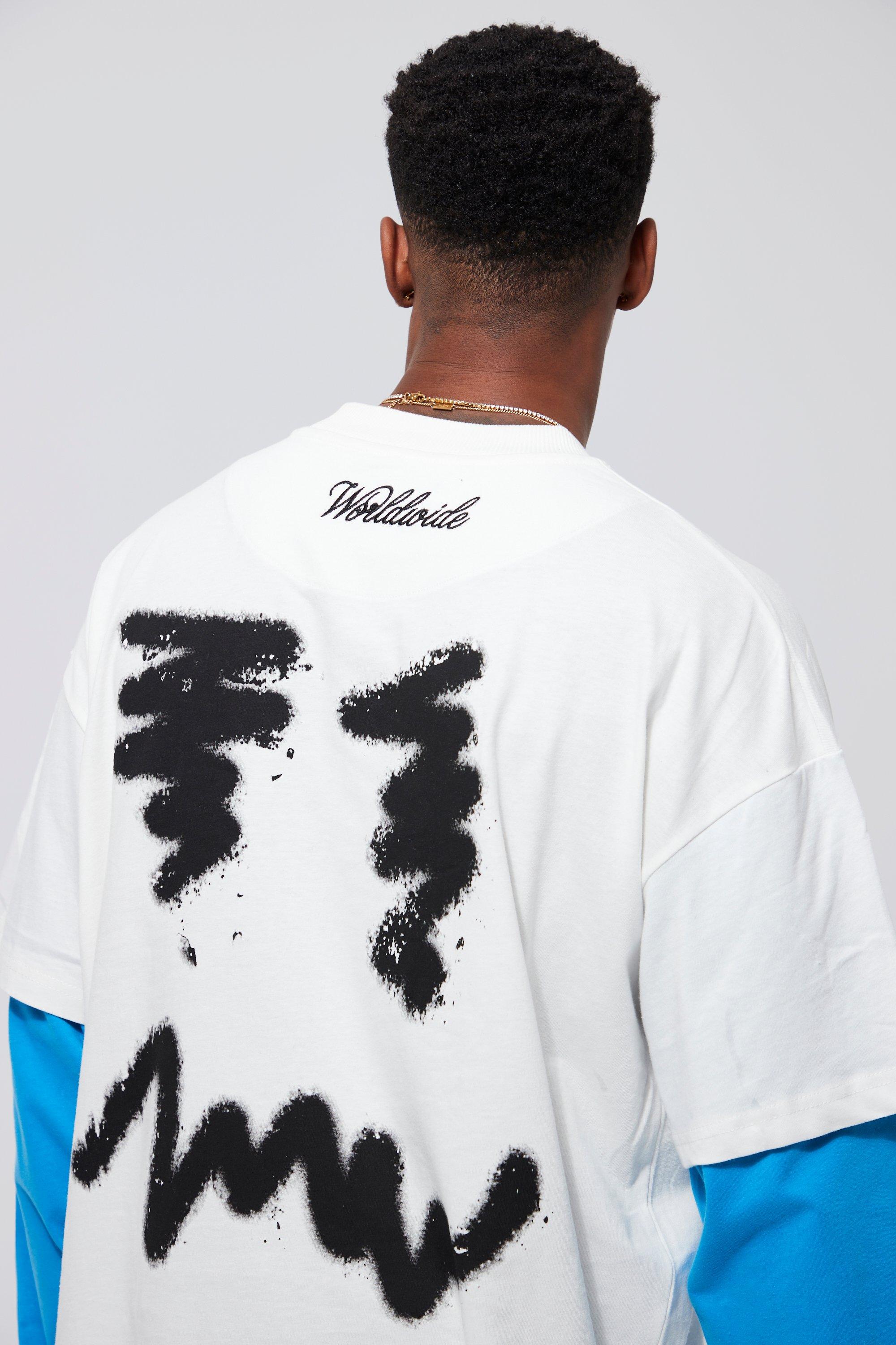 Faux t shirt off cheap white