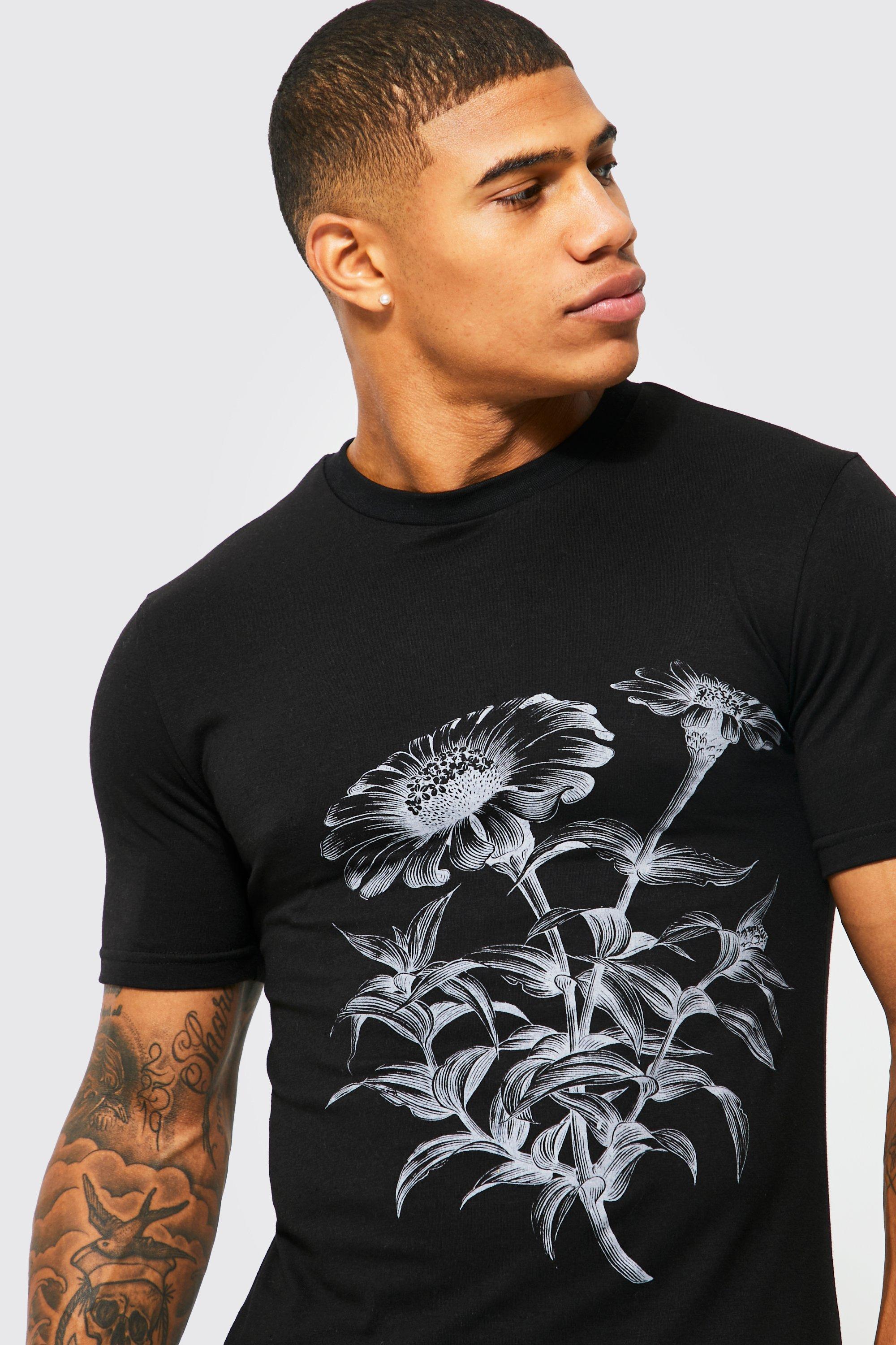 T shirt a fiori con grafica a fiori boohoo