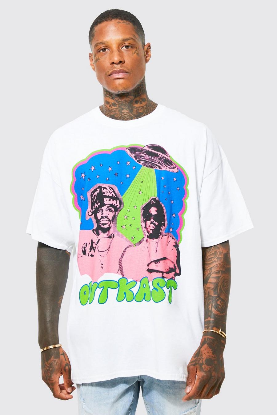 White Oversized Outkast License T-shirt image number 1
