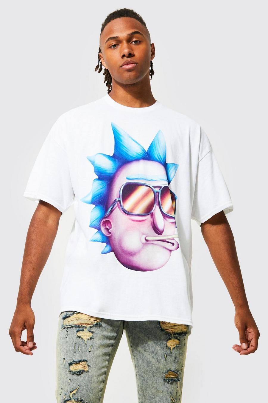 Camiseta oversize de Rick & Morty, White blanco image number 1