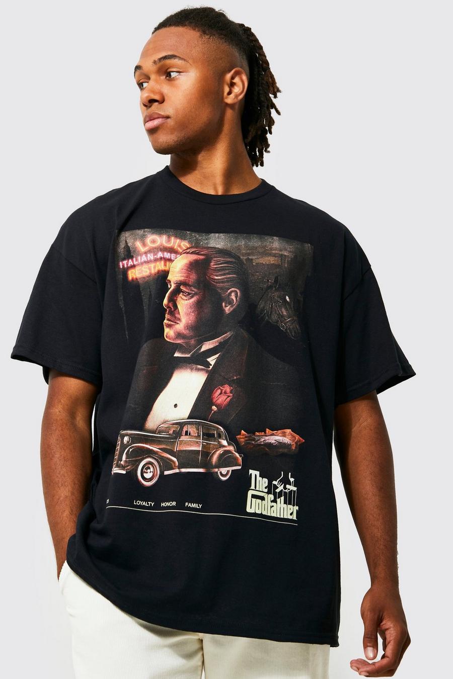 Black svart Oversized The Godfather License T-shirt image number 1