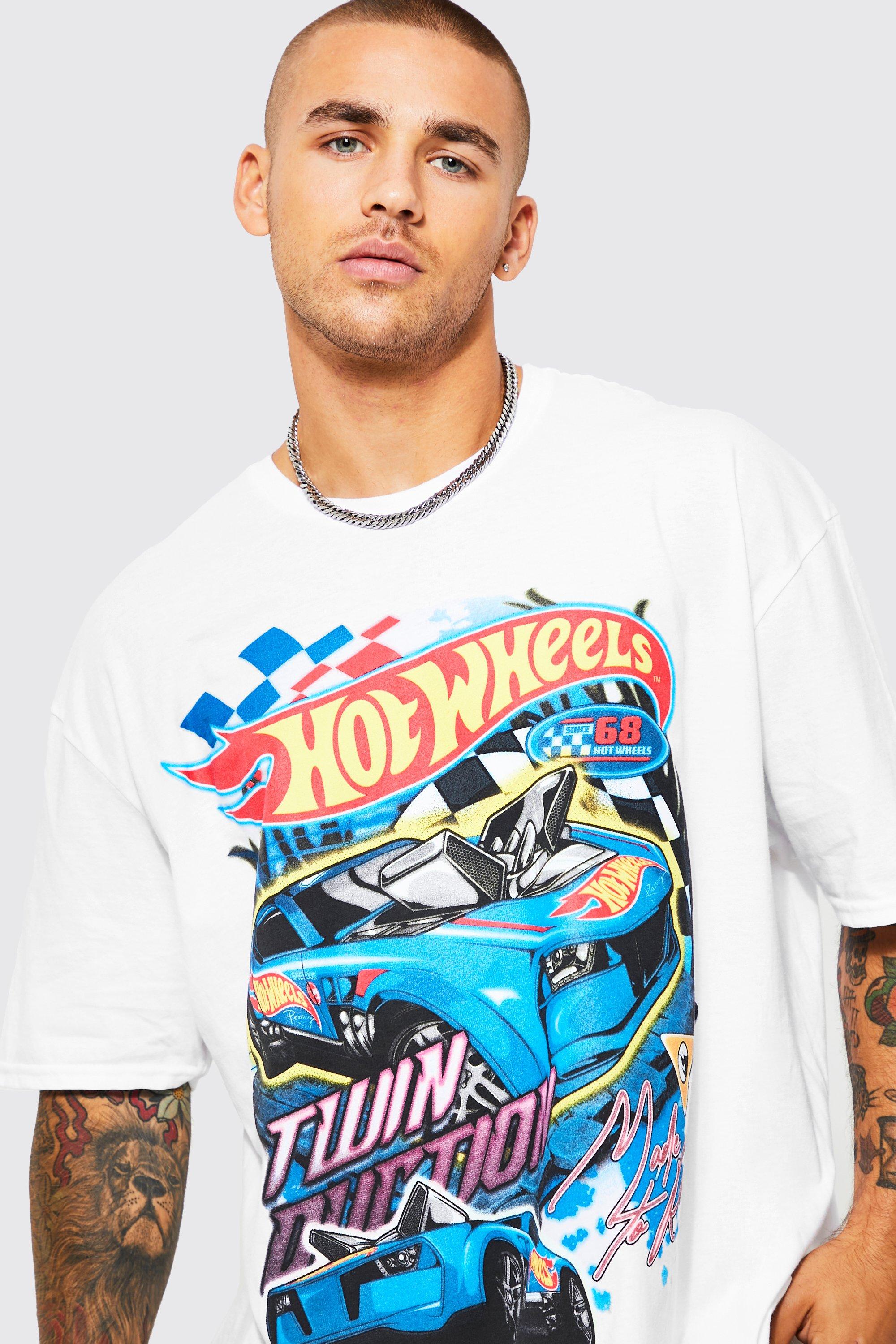 Pounding gå i stå Indtil nu Men's Oversized Hot Wheels License T-shirt | Boohoo UK