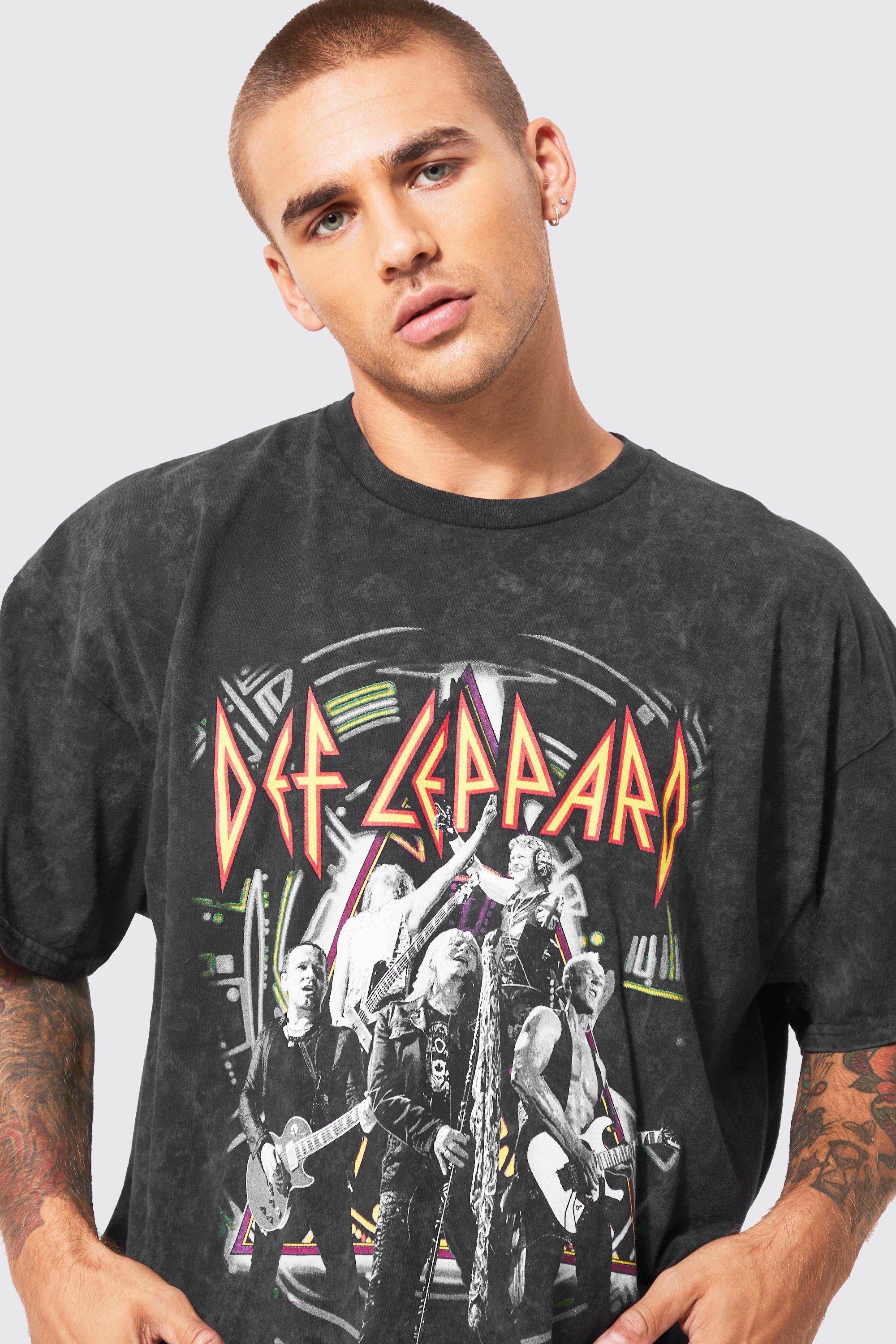 Plus Size Def Leppard Globe Washed Hoodie - Grey – Reason Clothing