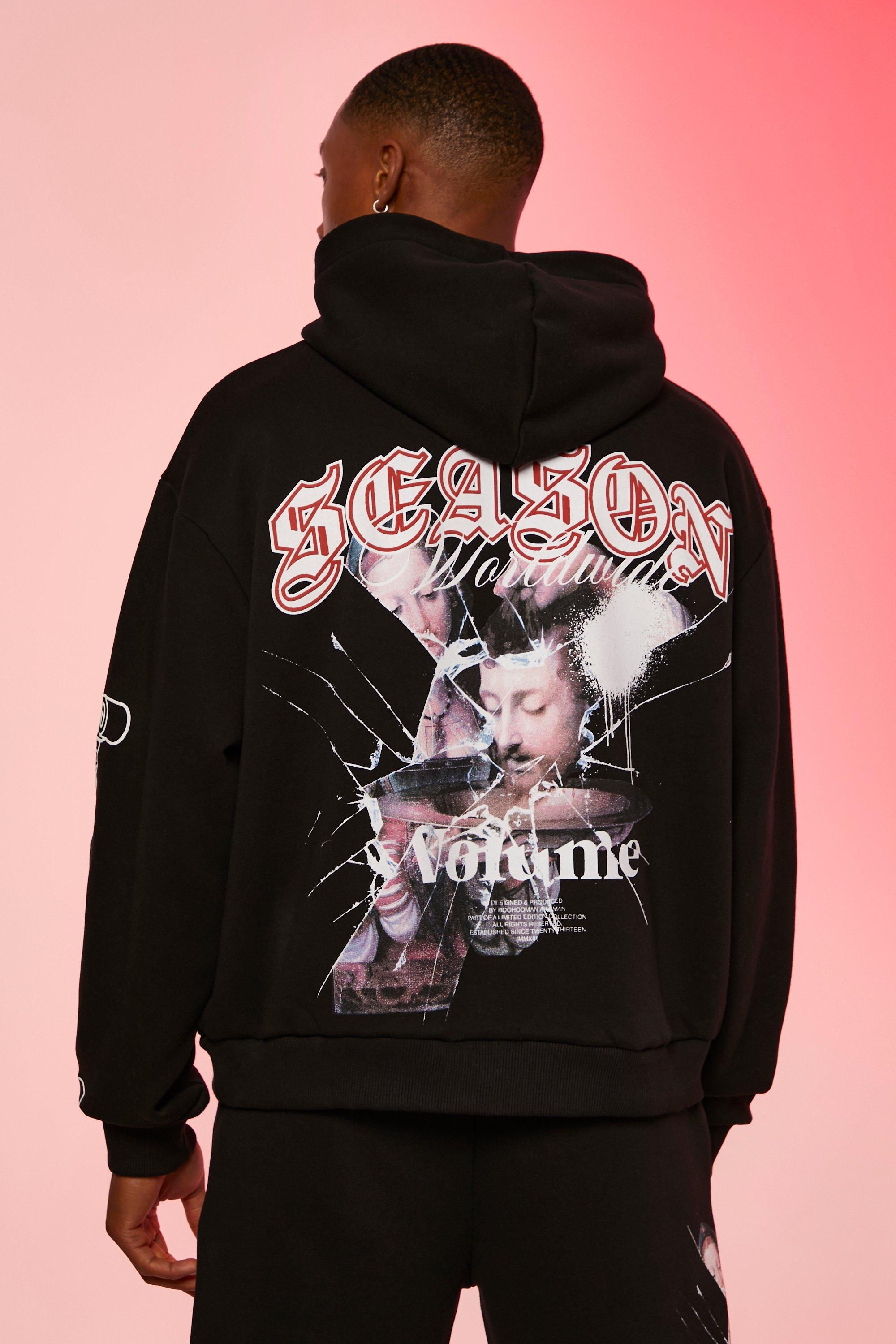 Black 2024 boohooman hoodie