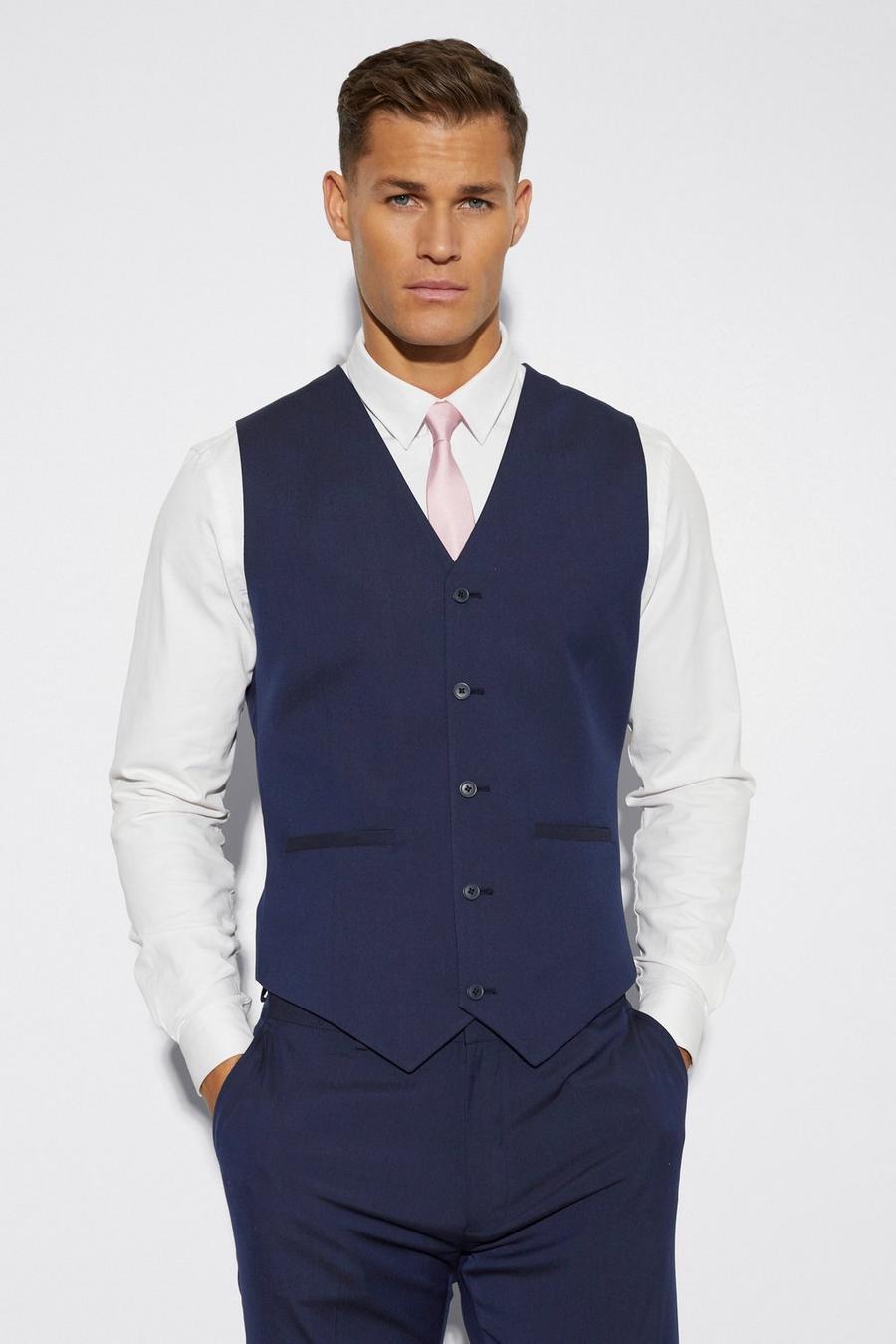 Navy Tall Slim Fit Gilet image number 1