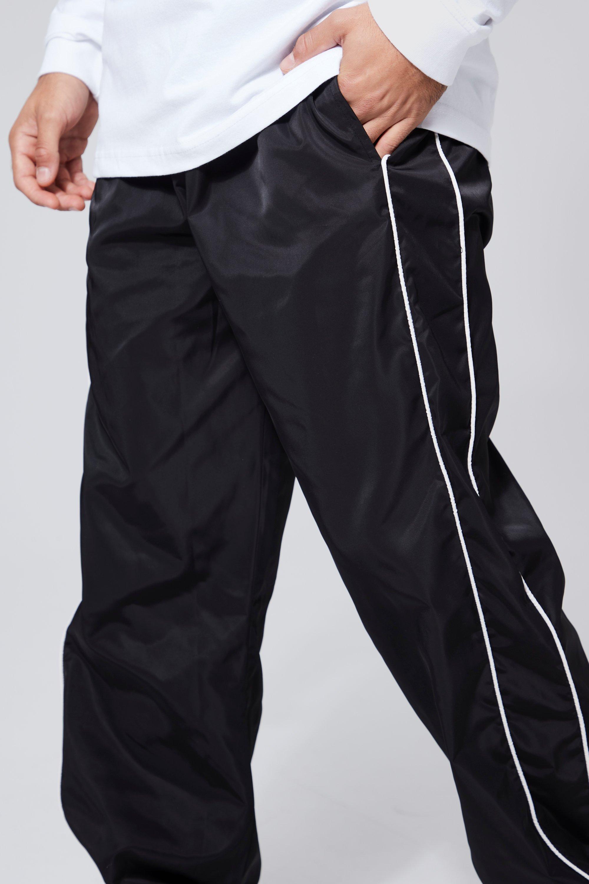 Travel Side Piping Elastic Waistband Trousers