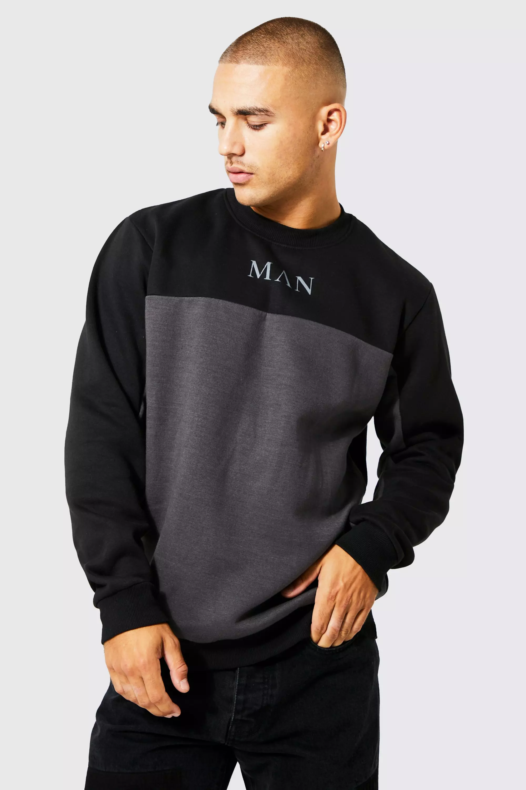 Black Man Roman Colour Block Sweatshirt alternative image