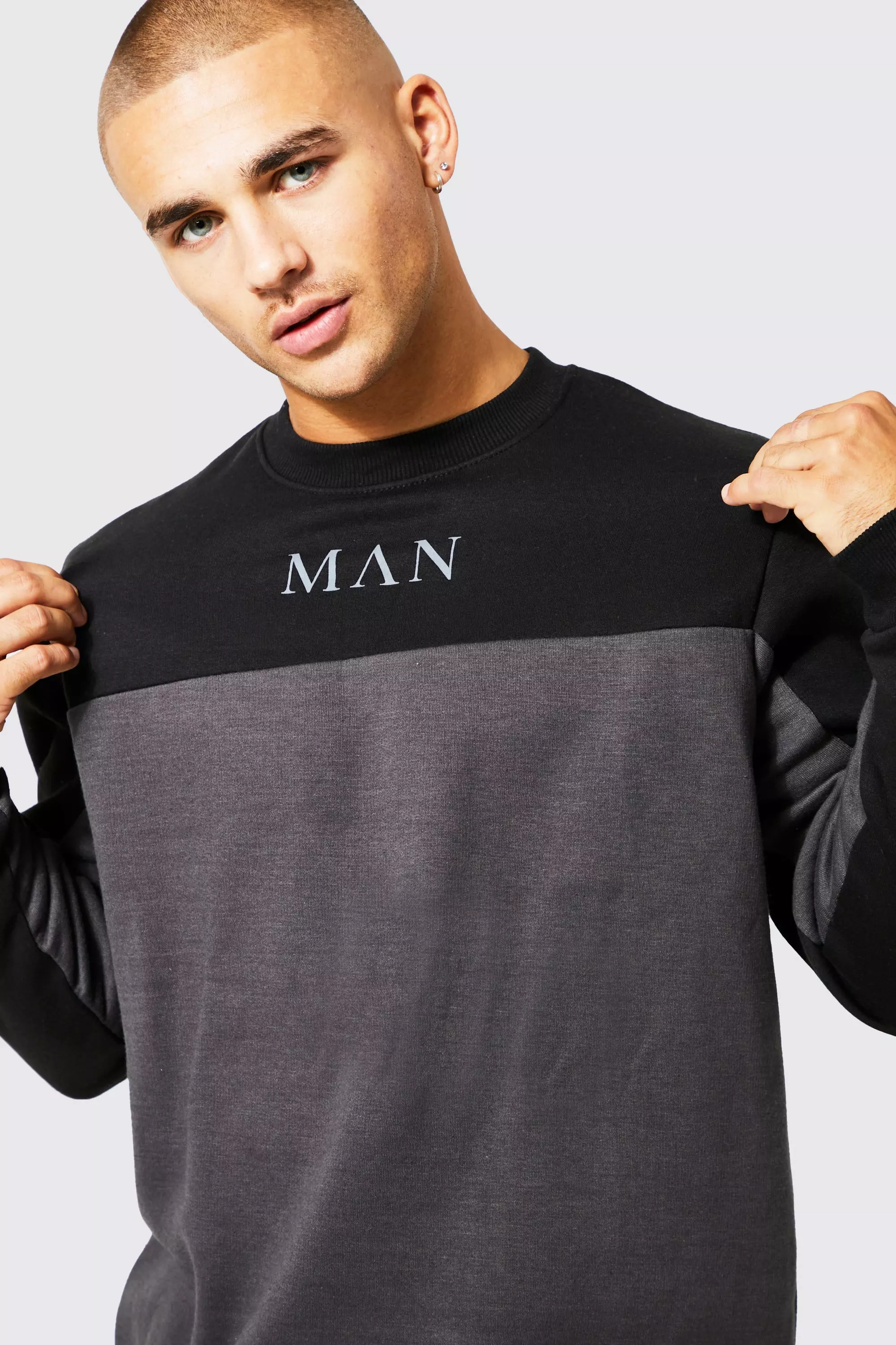 Black Man Roman Colour Block Sweatshirt alternative image