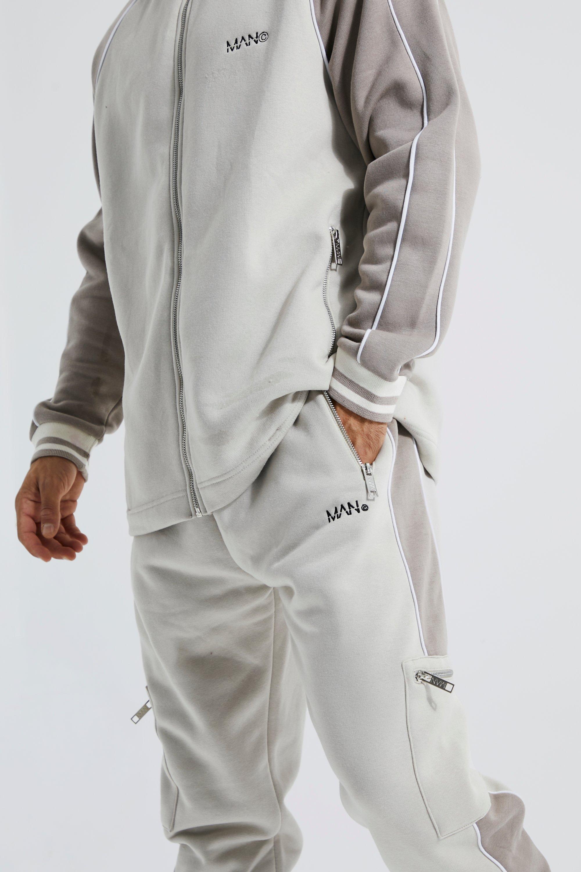 Stone colour tracksuit cheap
