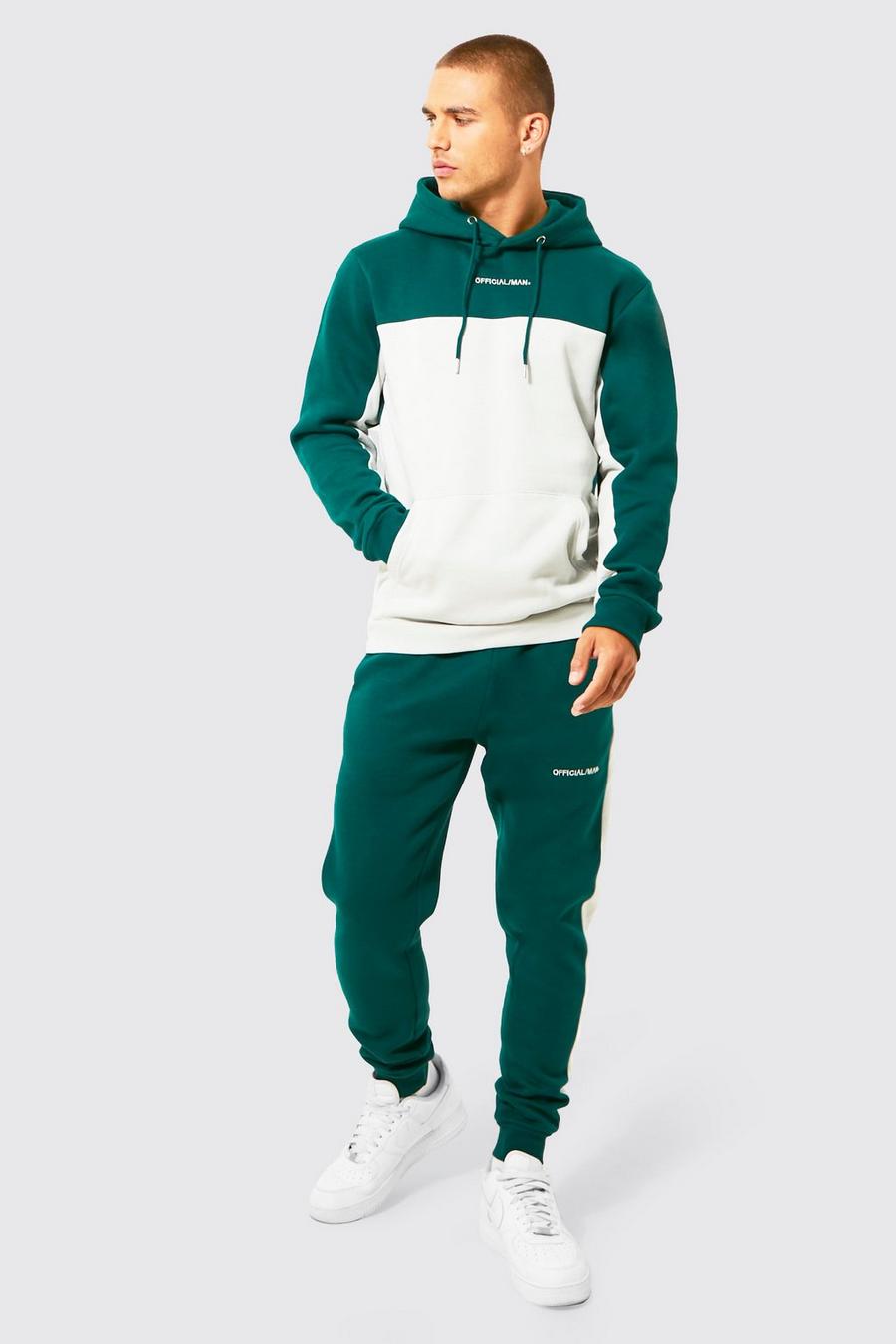 Forest Official Colour Block Hooded Tracksuit image number 1