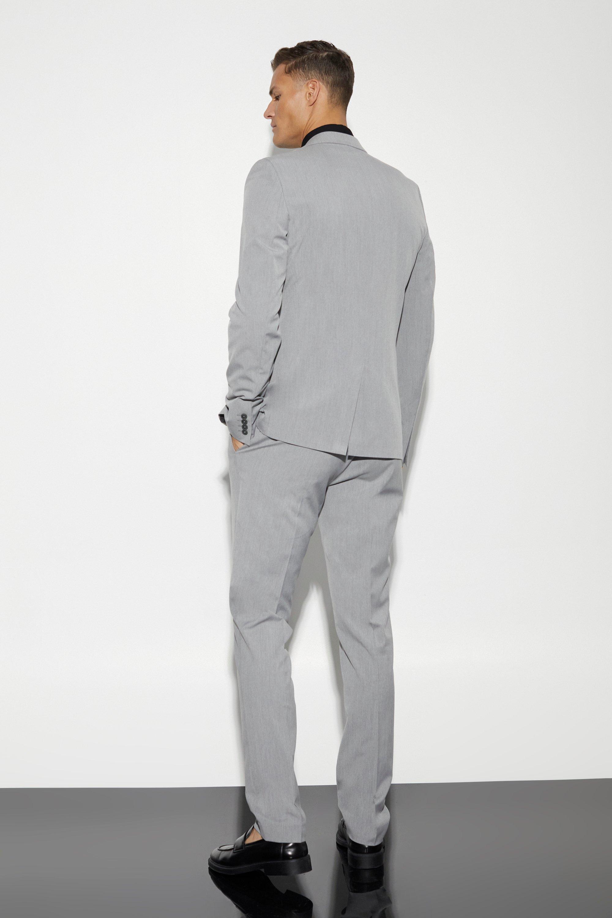 Light grey skinny on sale suit