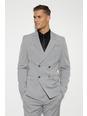 Grey Tall Skinny Double Breasted Suit Jacket